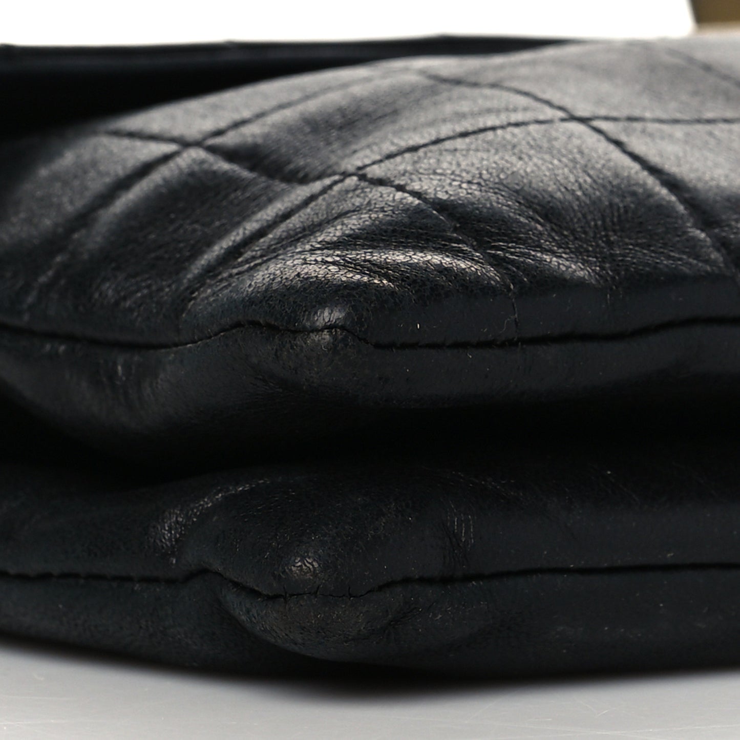 Lambskin Chocolate Bar Mademoiselle Flap Black