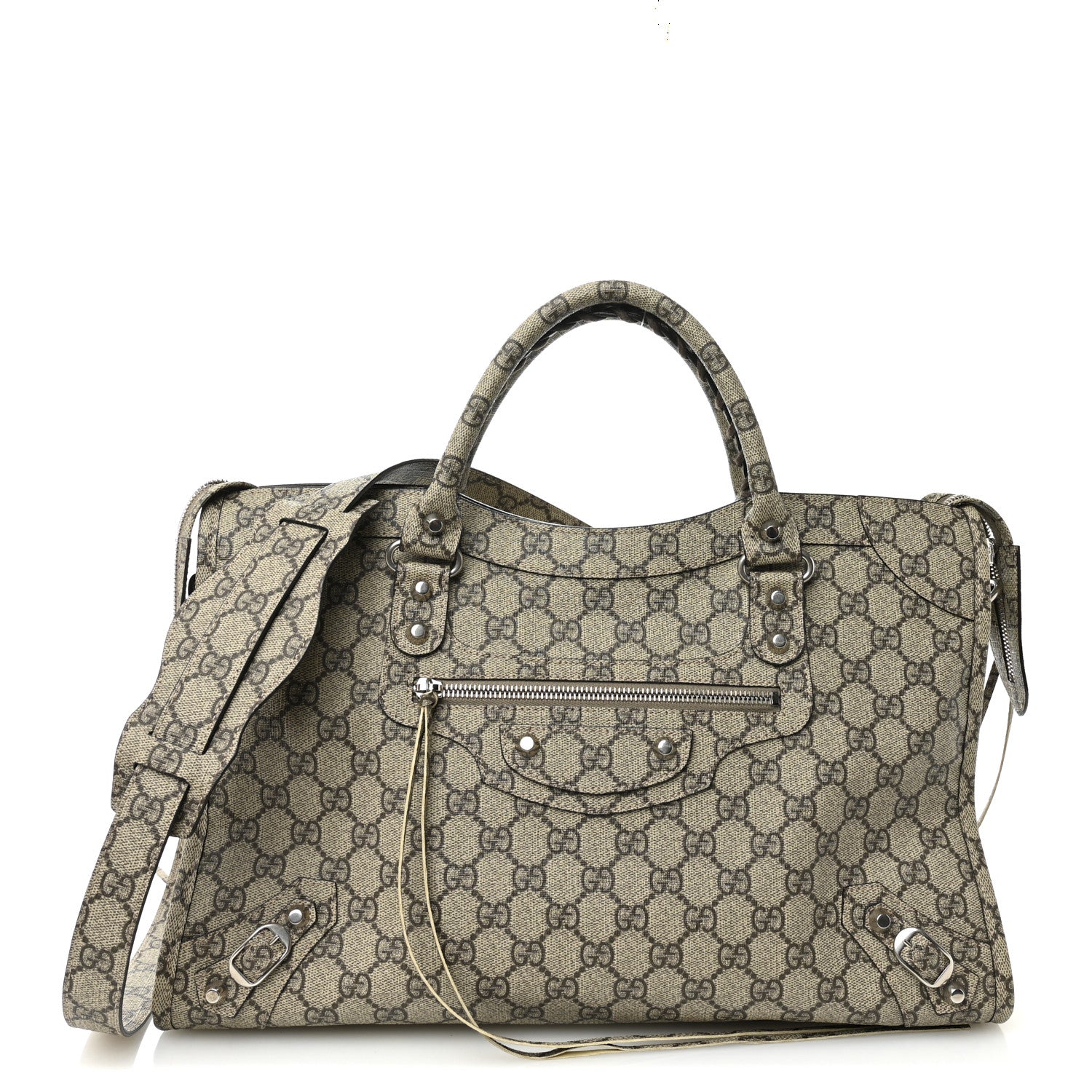 Balenciaga X GUCCI GG Supreme Monogram Neo Classic Silver Hardware 