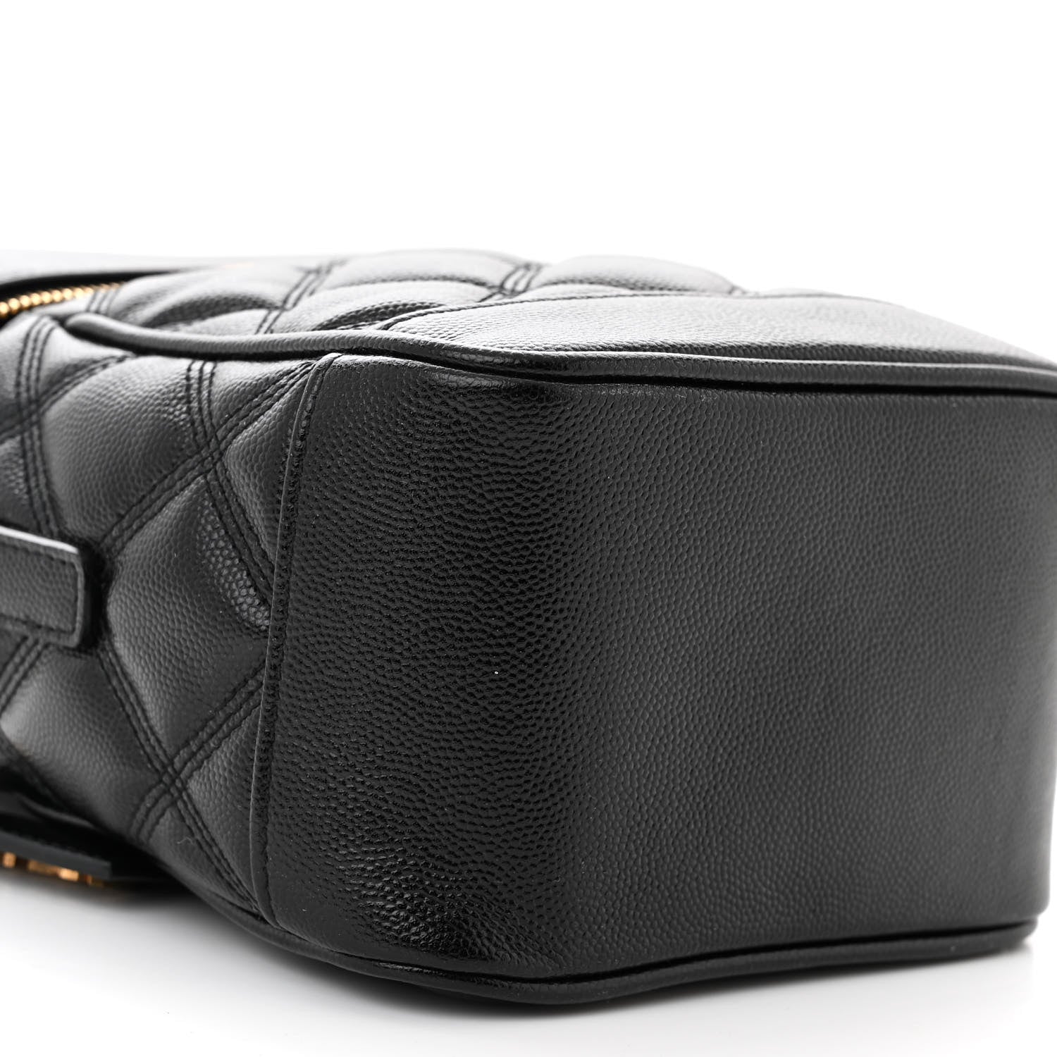 Saint Laurent Grain de Poudre Quilted 80's Vanity Bag Black 9 of 10