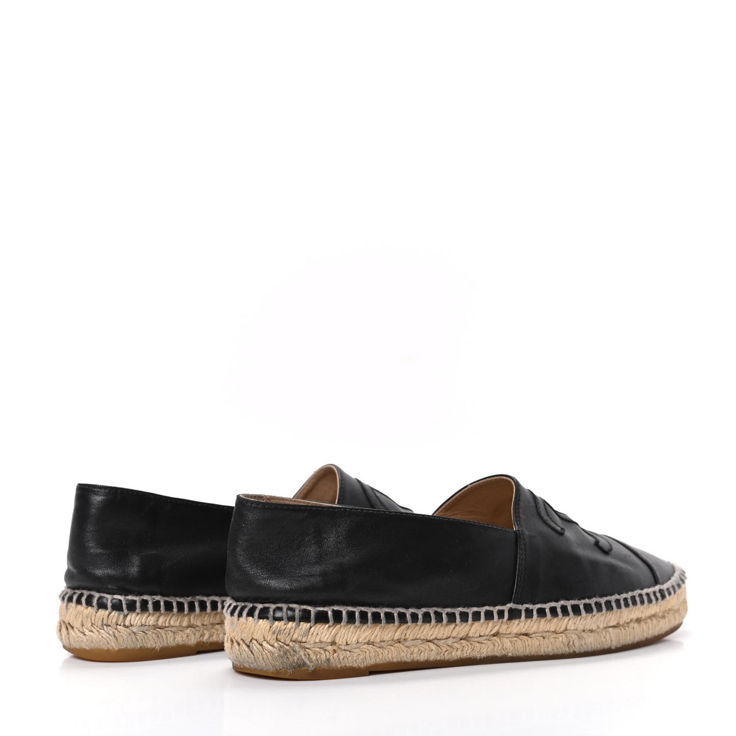 Lambskin CC Espadrilles 38 Black