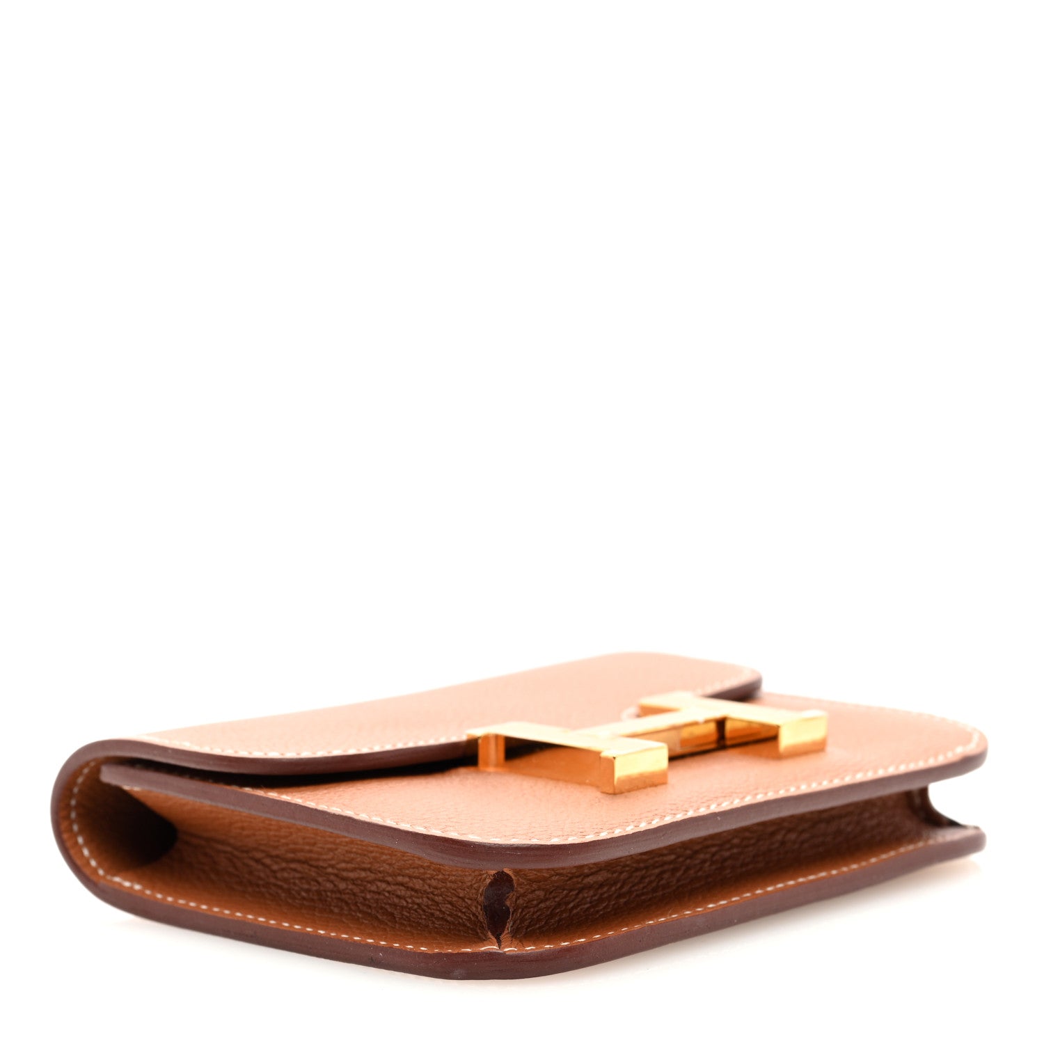 Hermes Evercolor Constance Slim Wallet Gold 5 of 9