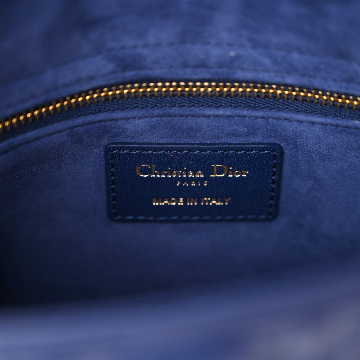 Lambskin Cannage Small Lady Dior Royal Blue