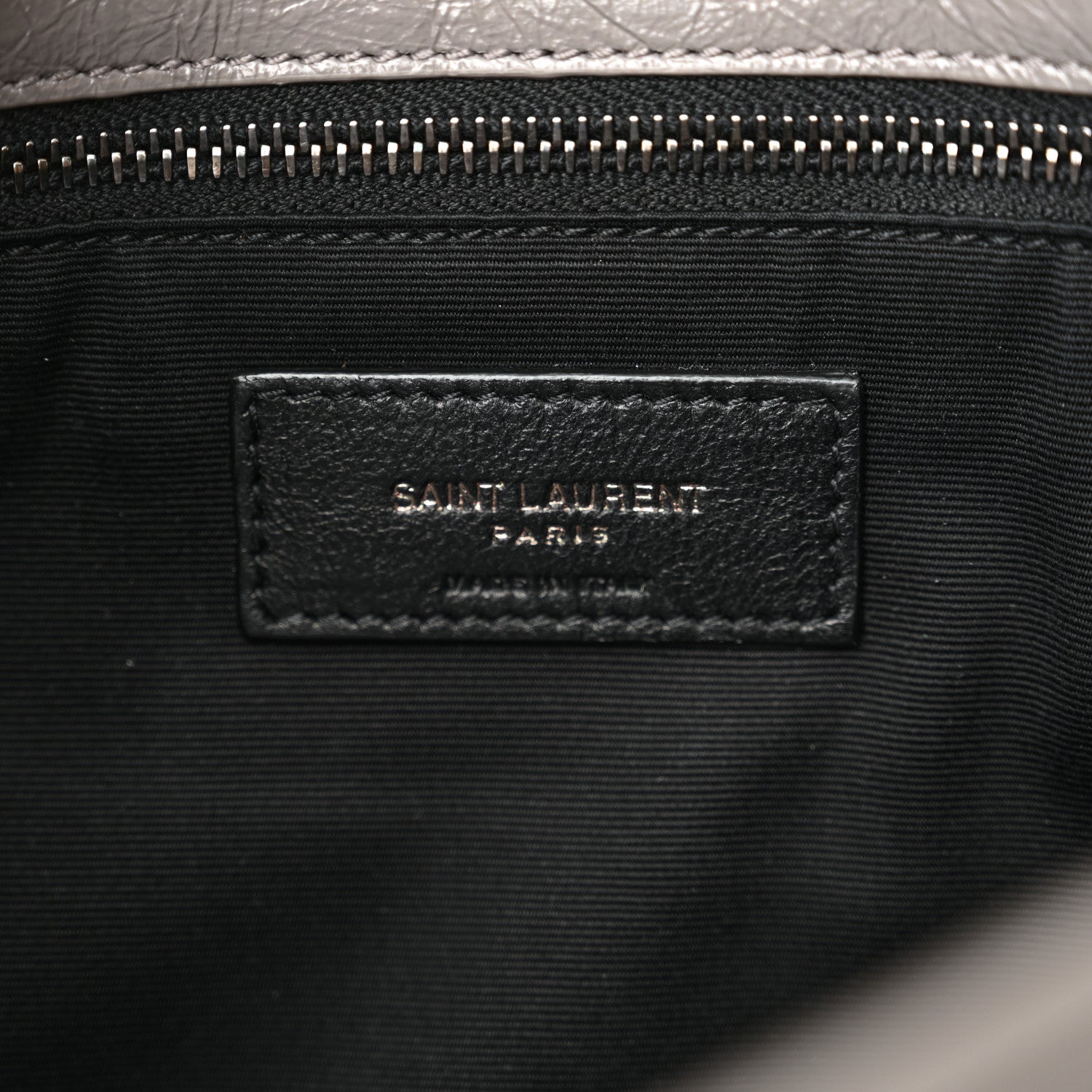 Saint Laurent Crinkled Calfskin Matelasse Monogram Medium Niki Chain Satchel Fog 6 of 12