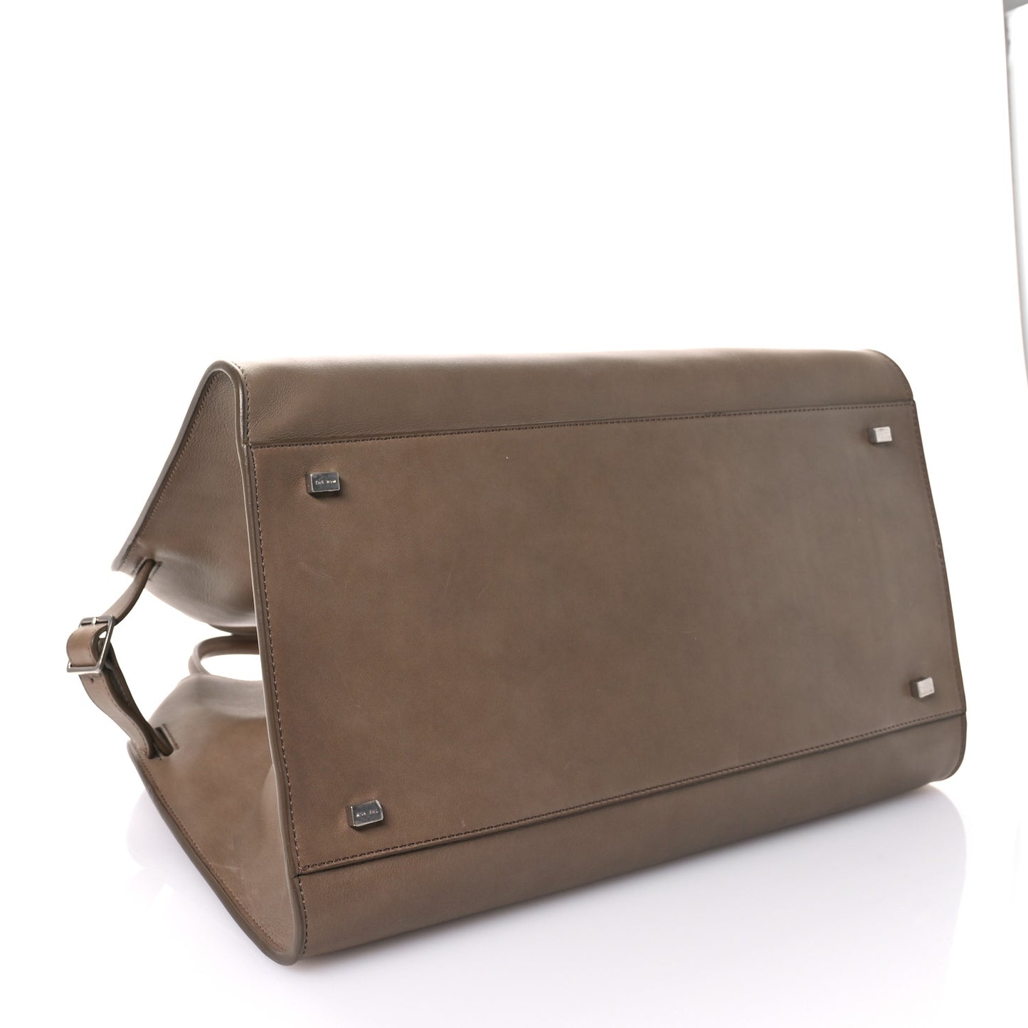 Polished Saddle Calfskin Soft Margaux 15 Mouse Grey