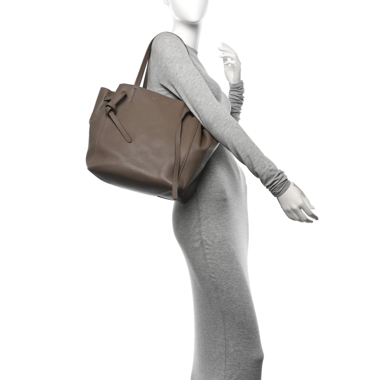 Soft Grained Calfskin Small Belt Cabas Phantom Taupe