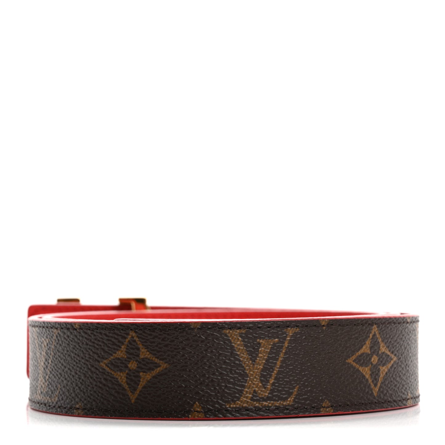 Monogram 30mm LV Initiales Reversible Belt 90 36 Coquelicot