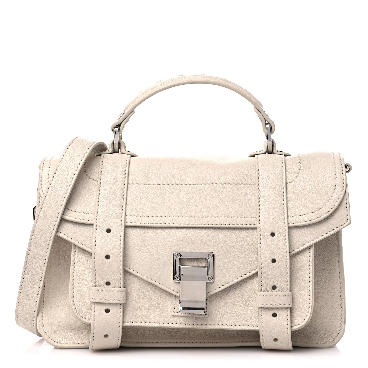 Lambskin Tiny PS1 Satchel White