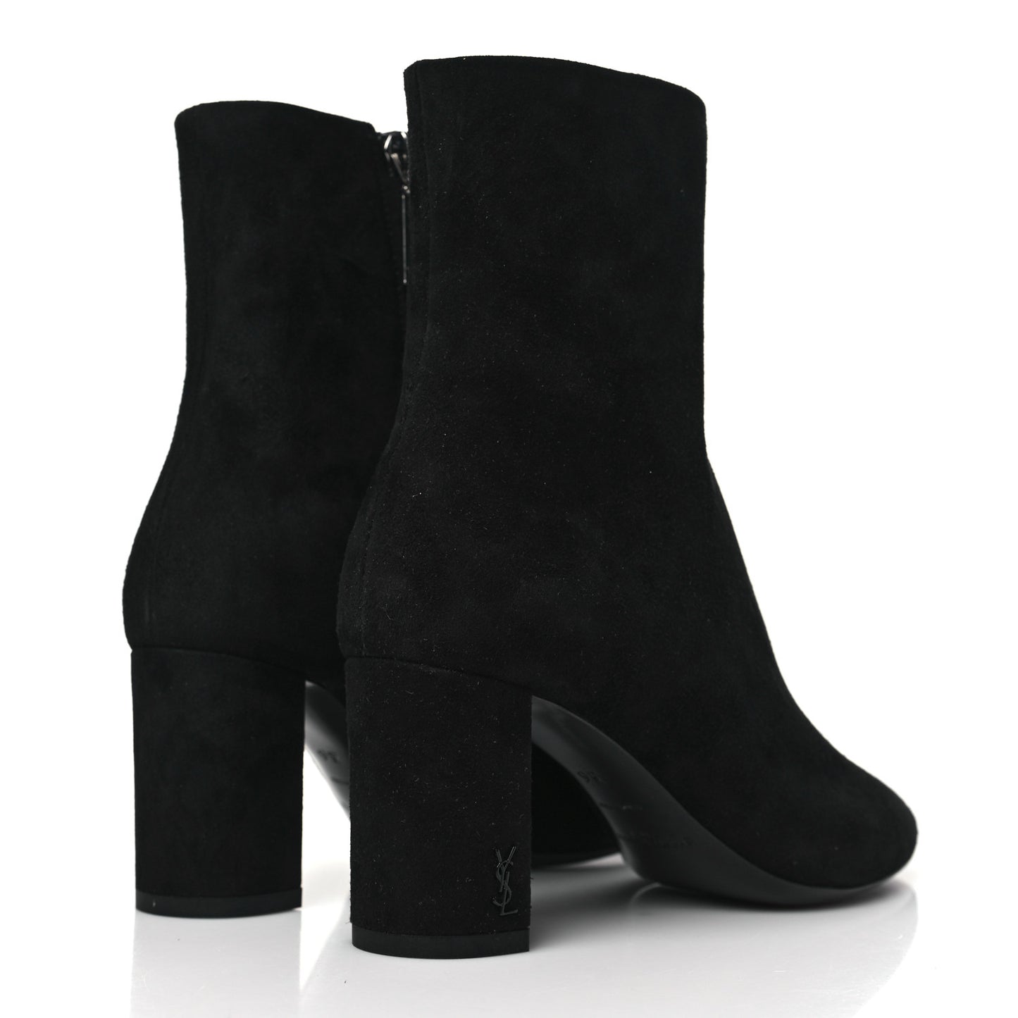 Suede Loulou Ankle Zip Boot 36 Black