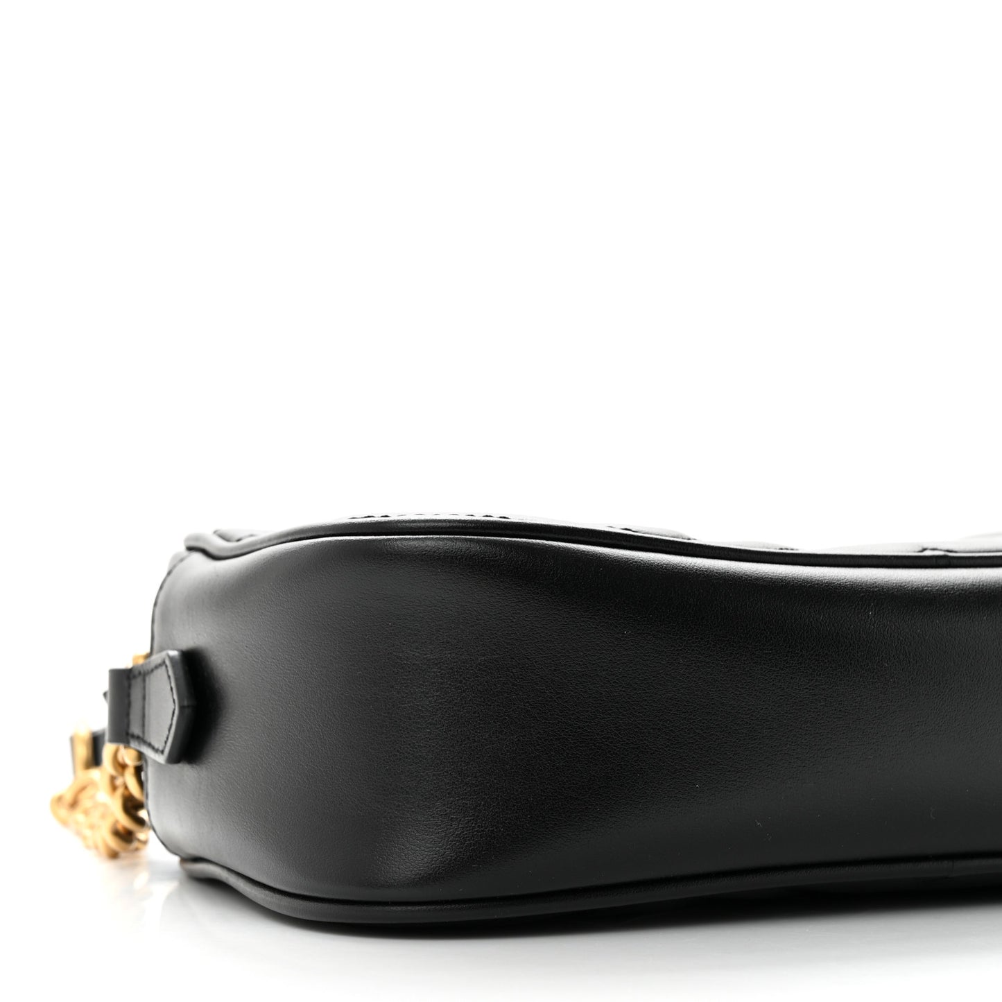 Calfskin Matelasse Small GG Marmont Chain Shoulder Bag Black