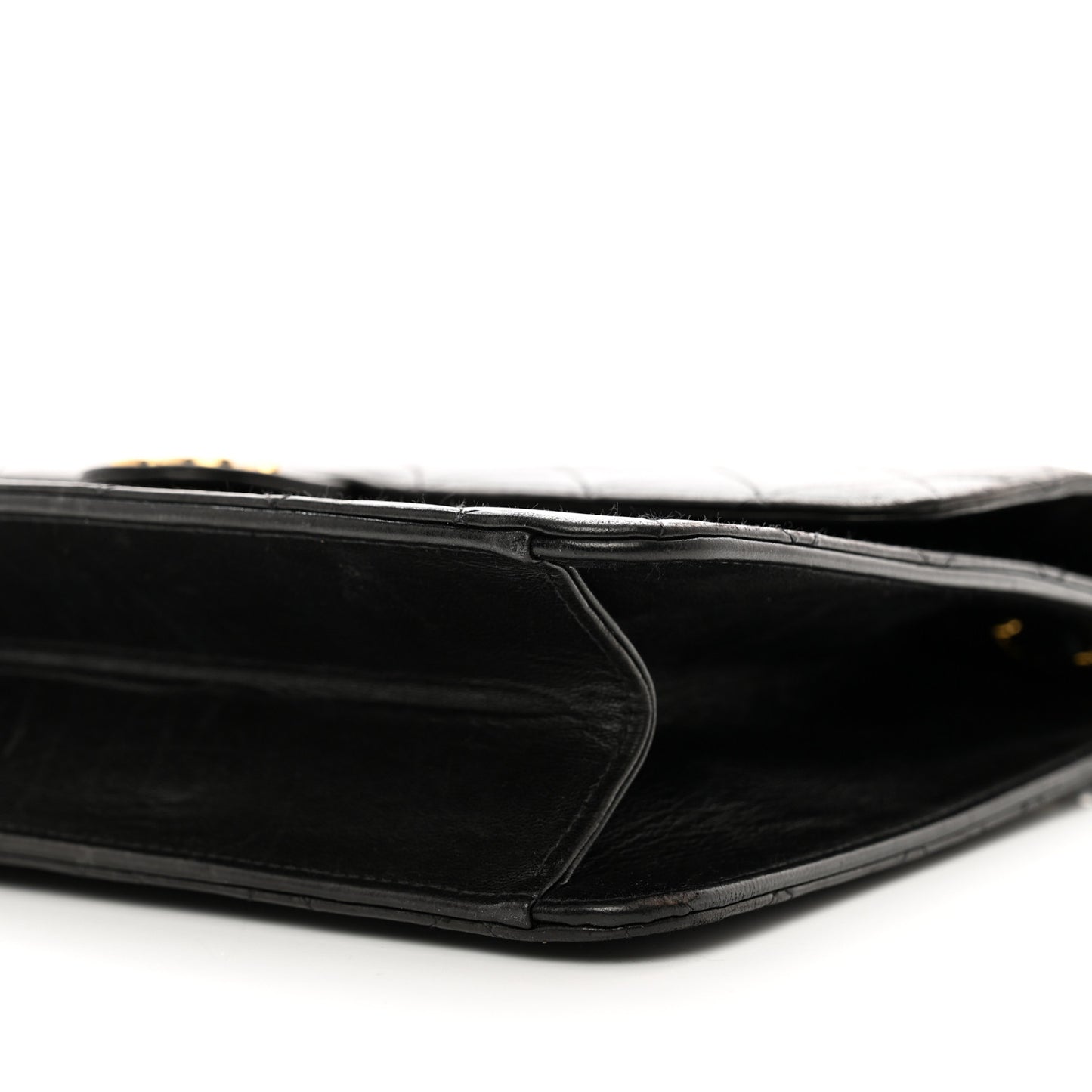 Lambskin Quilted Medium Single Flap Black