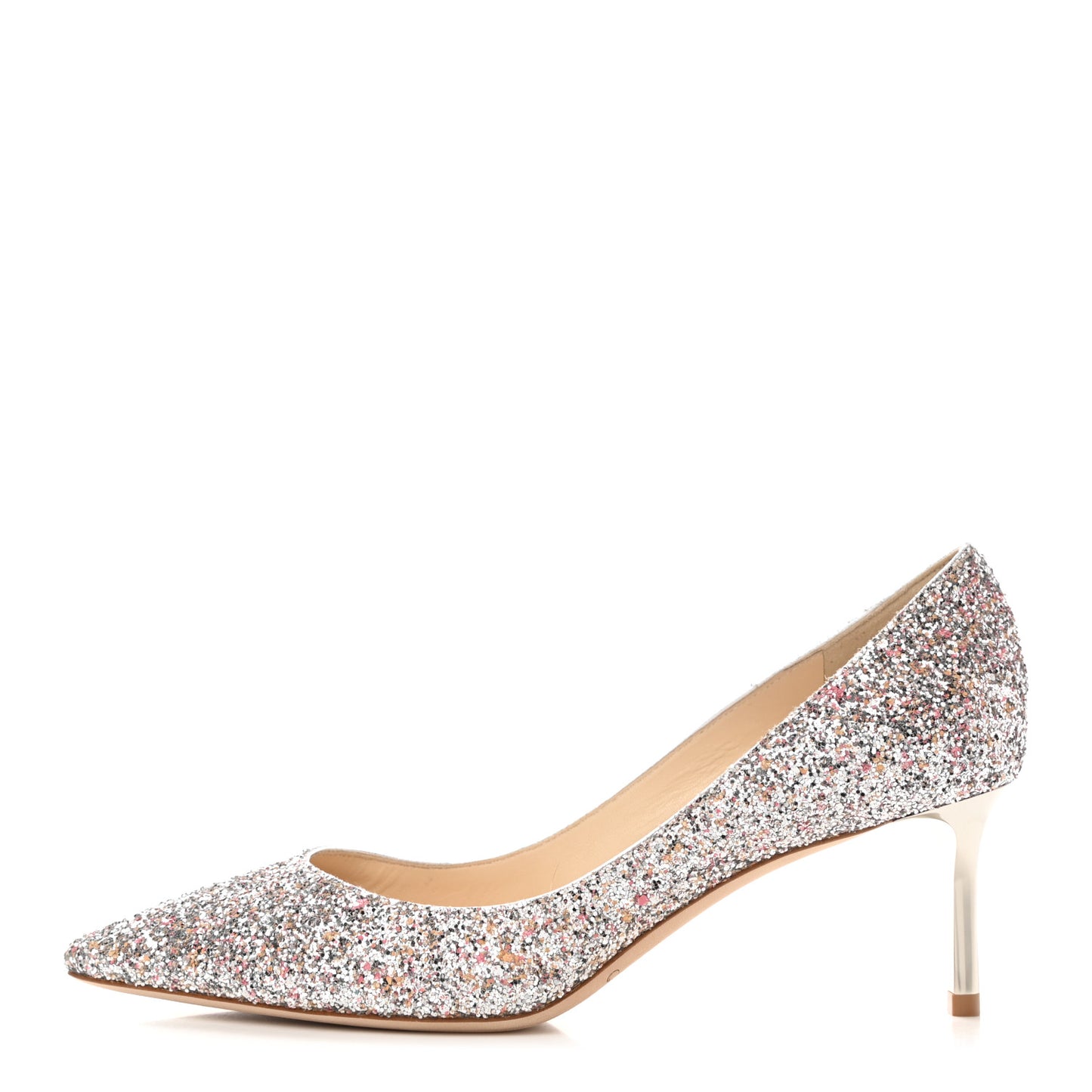 Glitter Pointy Toe Romy 60 Pumps 37.5 Viola Mix