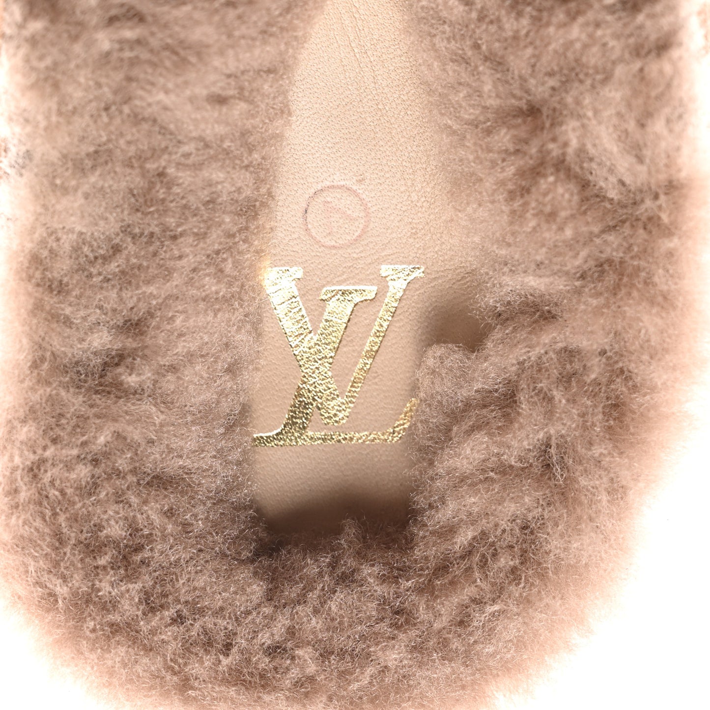 Monogram Fur LV Easy Mule 9 Brown