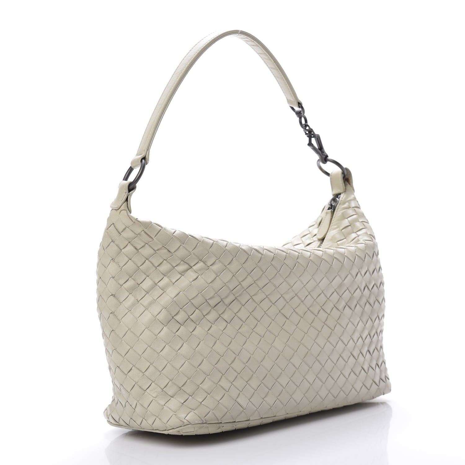 Bottega Veneta Nappa Intrecciato Small Shoulder Bag Cream 3 of 15