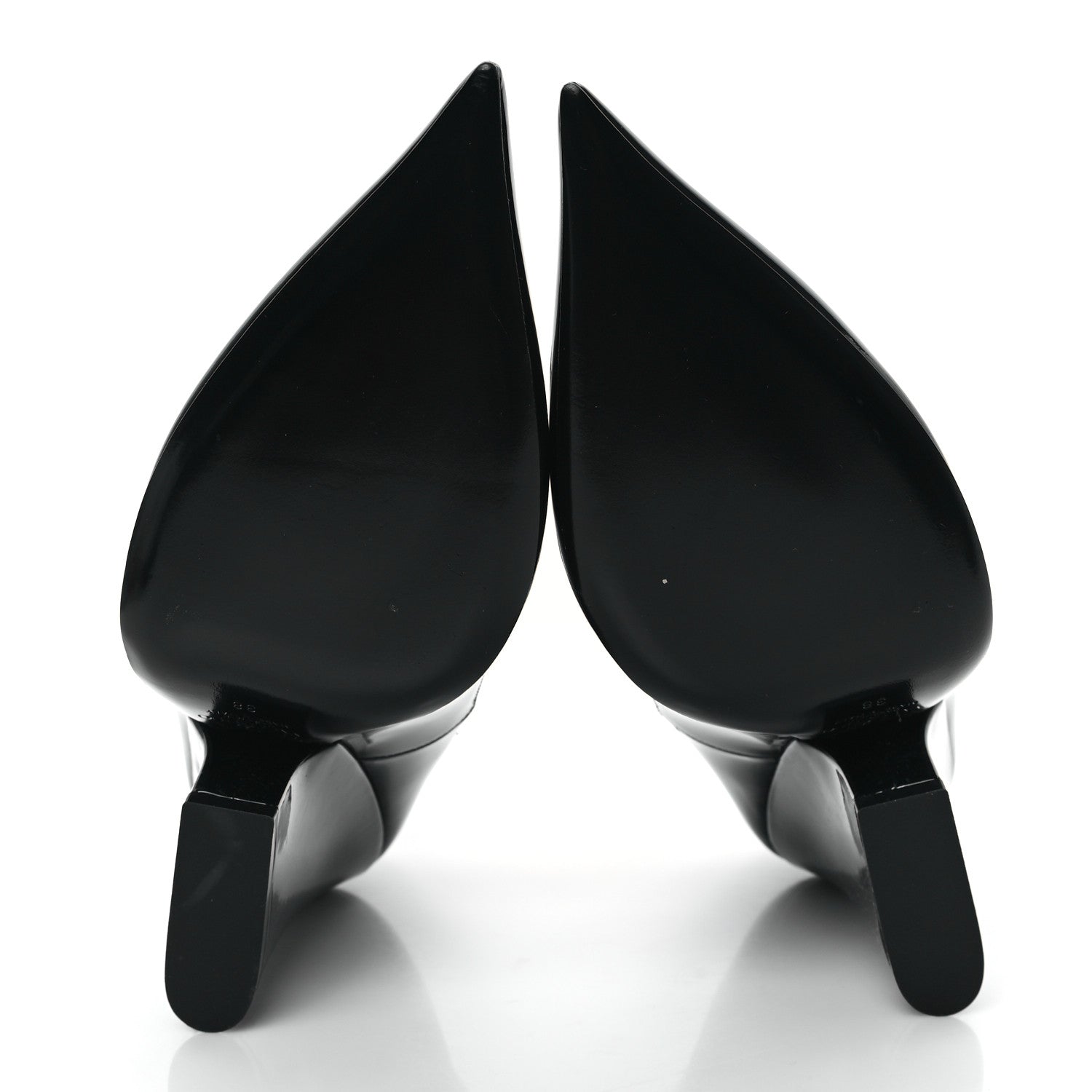 Valentino Garavani Patent Vlogo Plaque Ankle Strap 105mm Pumps 38 Black 5 of 9