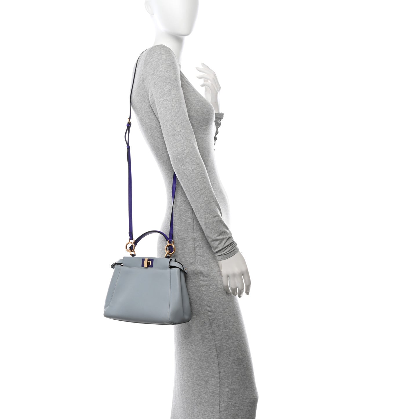 Nappa Colorblock Mini Peekaboo Iconic Satchel Polvere Purple Rain Ruby