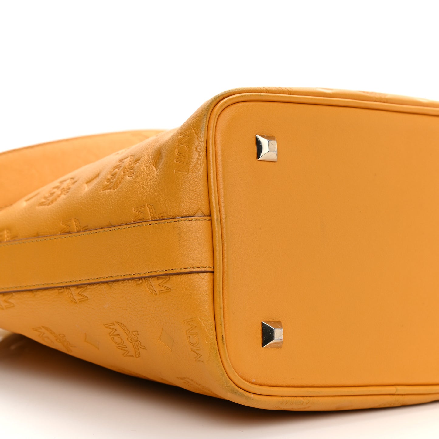 Calfskin Ottomar Monogram Small Essential Bucket Golden Mango