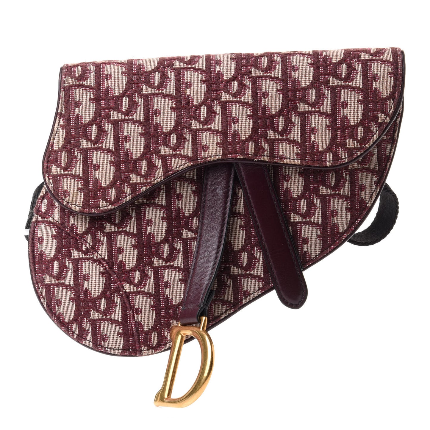 Oblique Saddle Pouch Bordeaux