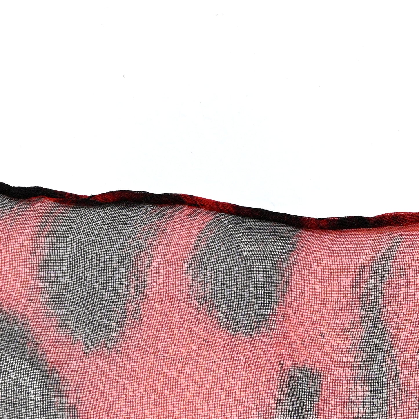 Silk Chiffon Leopard Skull Scarf Red