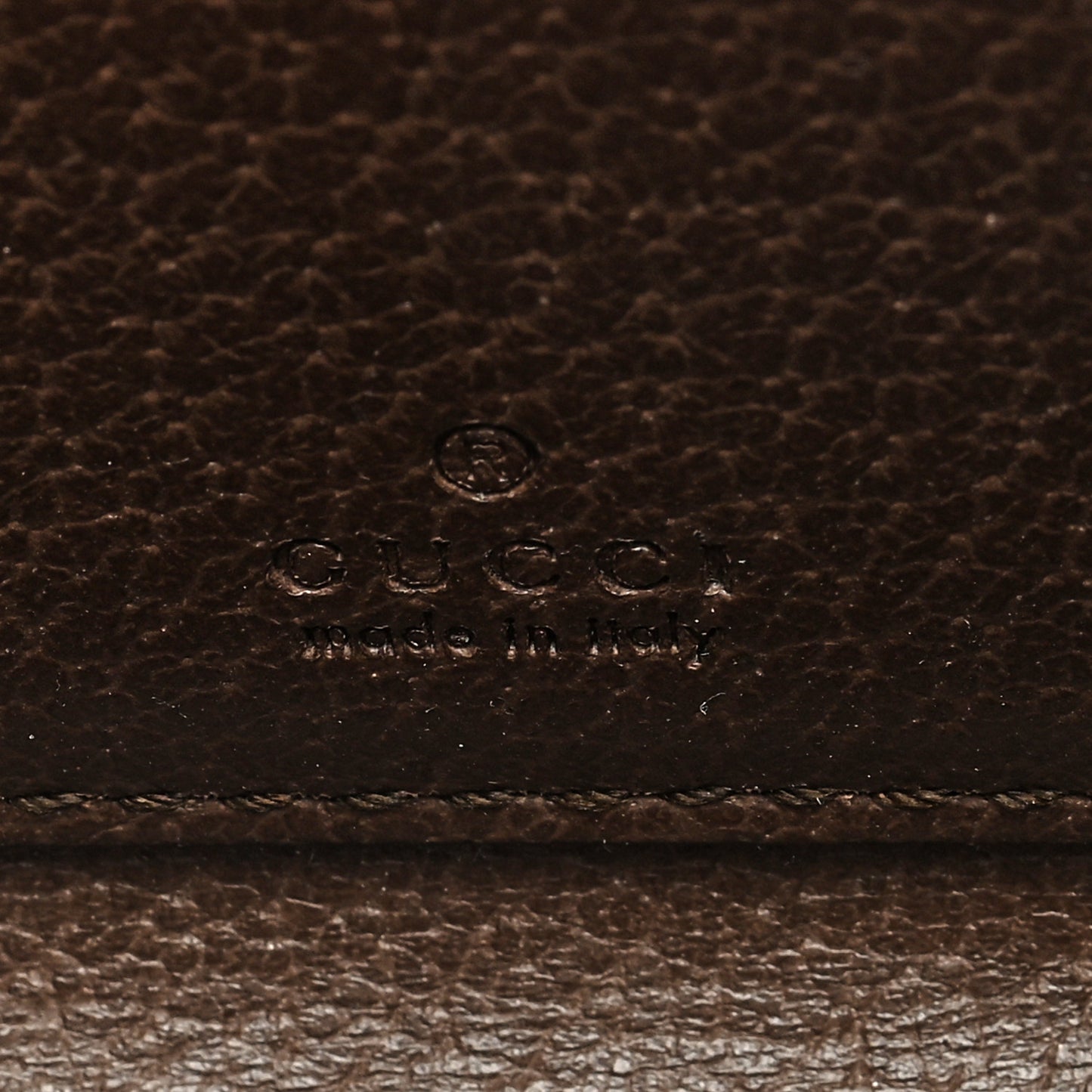 GG Supreme Monogram Textured Dollar Calfskin Web Ophidia Zip Around Card Case Wallet Beige Ebony New Acero