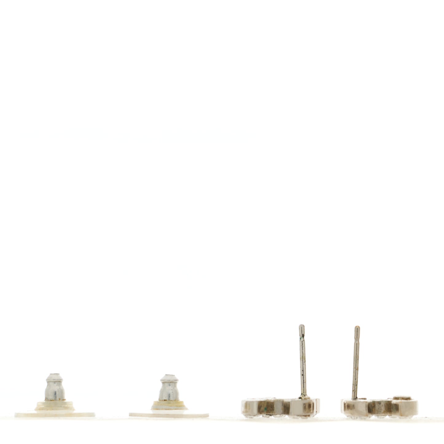 Crystal CC Earrings Silver