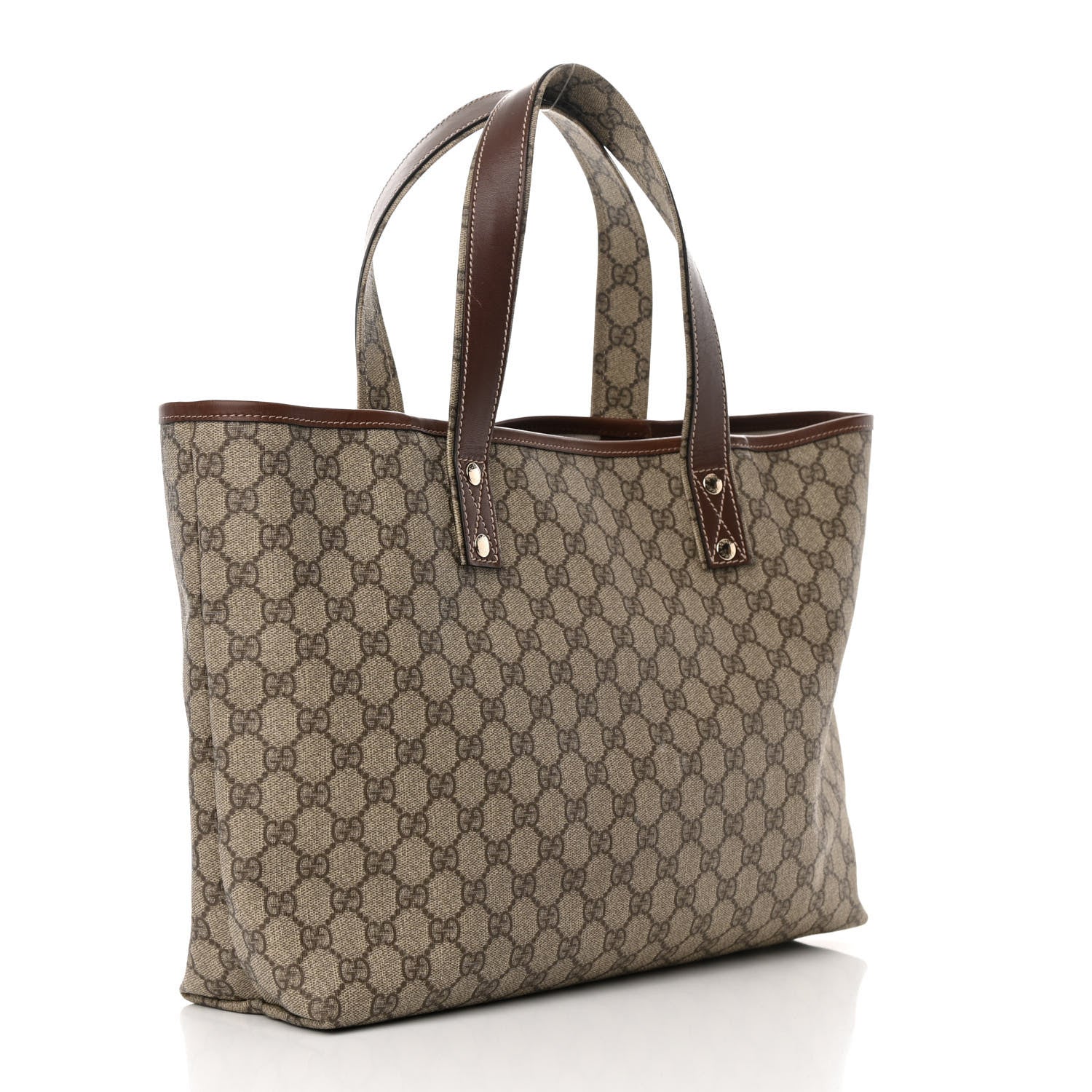 Gucci GG Plus Monogram Medium Signature Web Loop Tote Brown 3 of 14