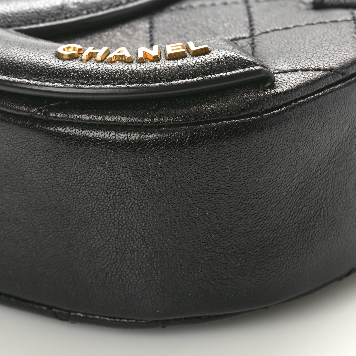 Lambskin Quilted Coco Midnight Camera Case Black