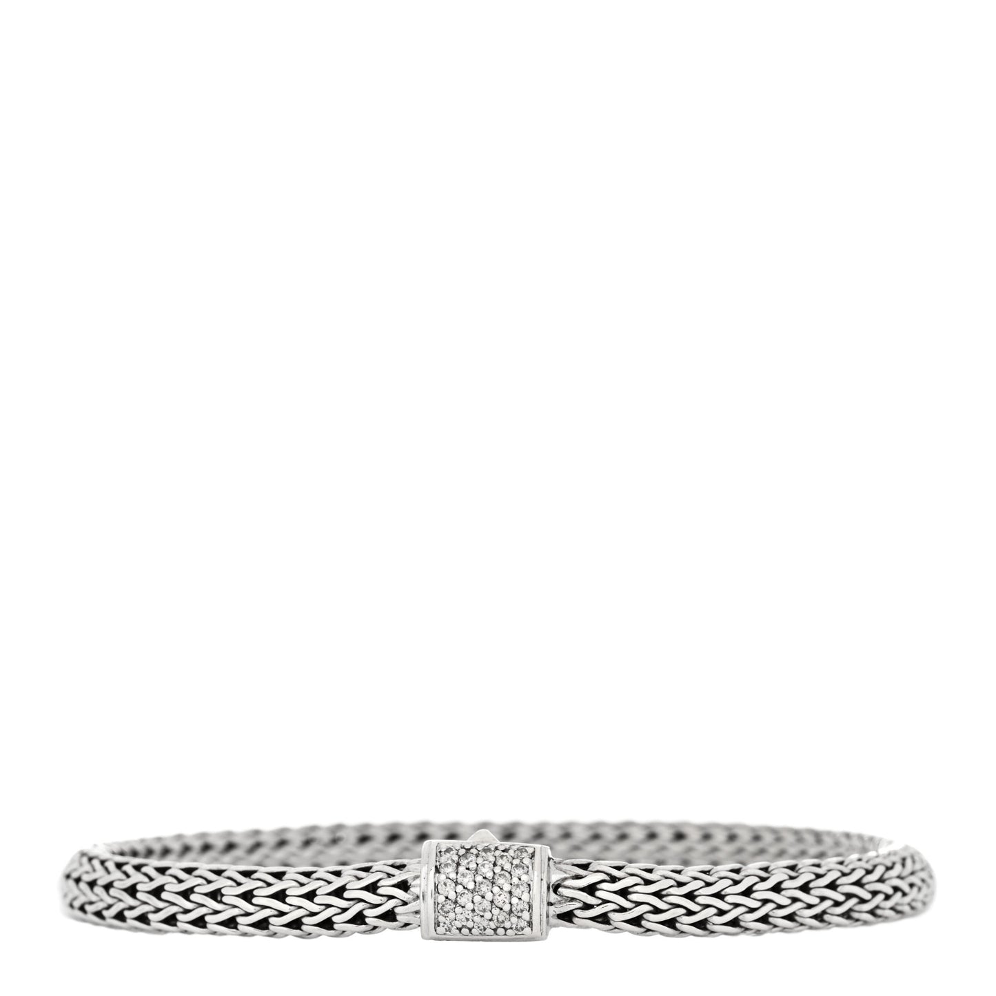 Sterling Silver Diamond 5mm Classic Chain Bracelet