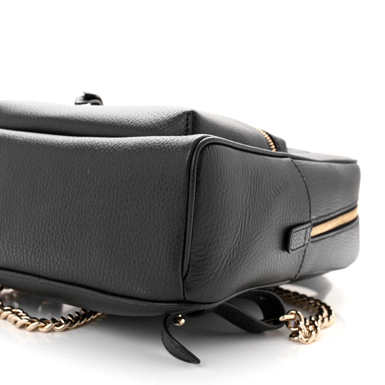 Gucci Pebbled Calfskin Soho Chain Backpack Black 10 of 10