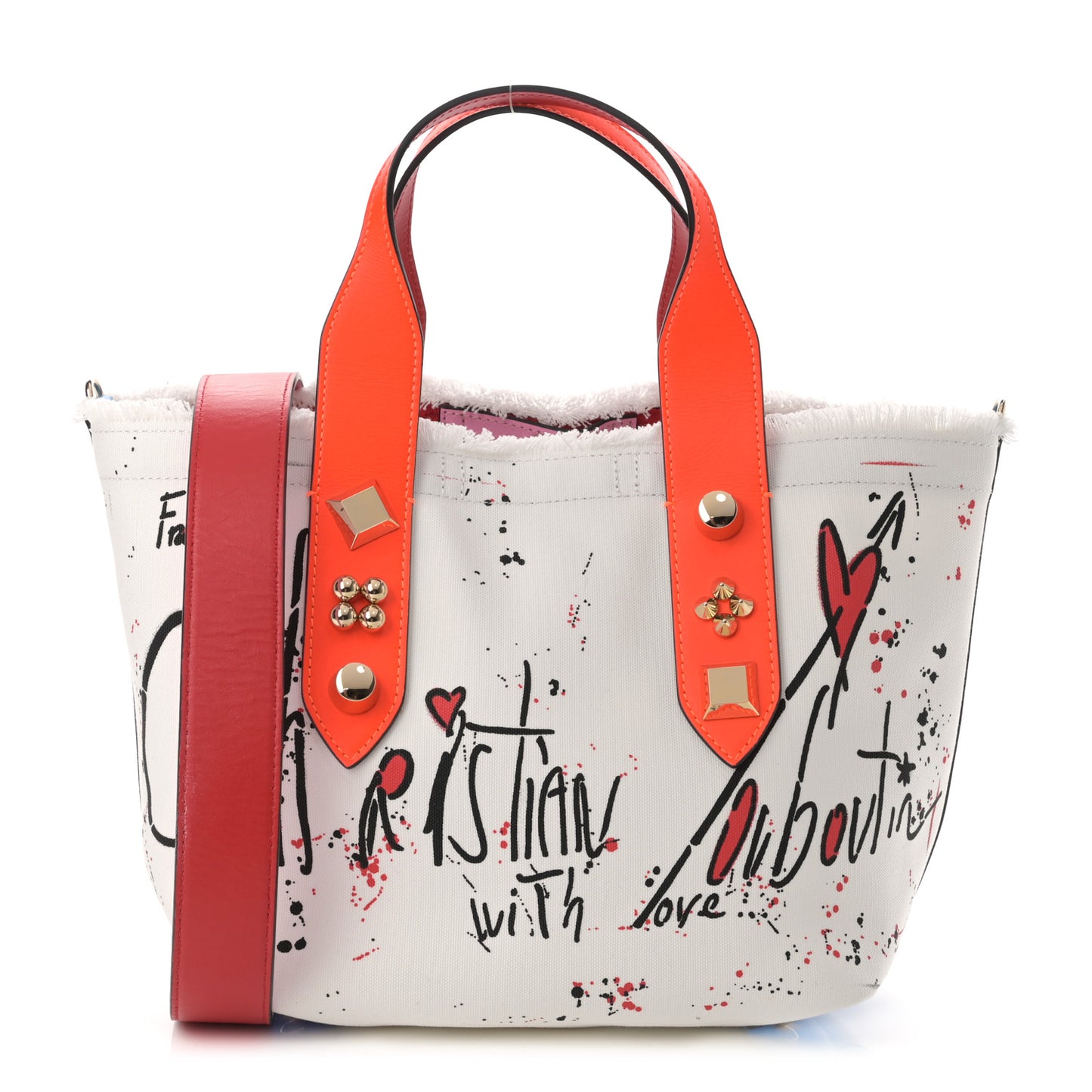 Canvas Frangibus Tote White Multicolor