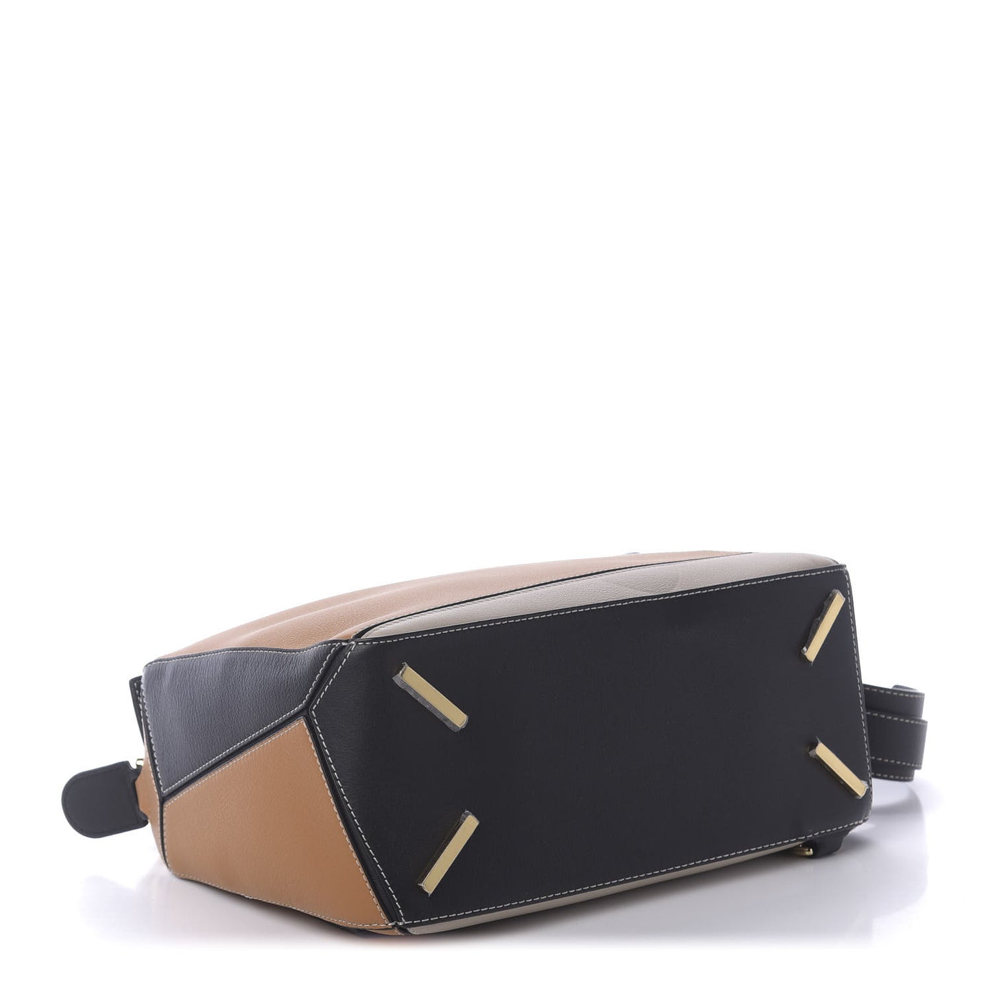 Grained Calfskin Medium Puzzle Bag Amber Light Oat