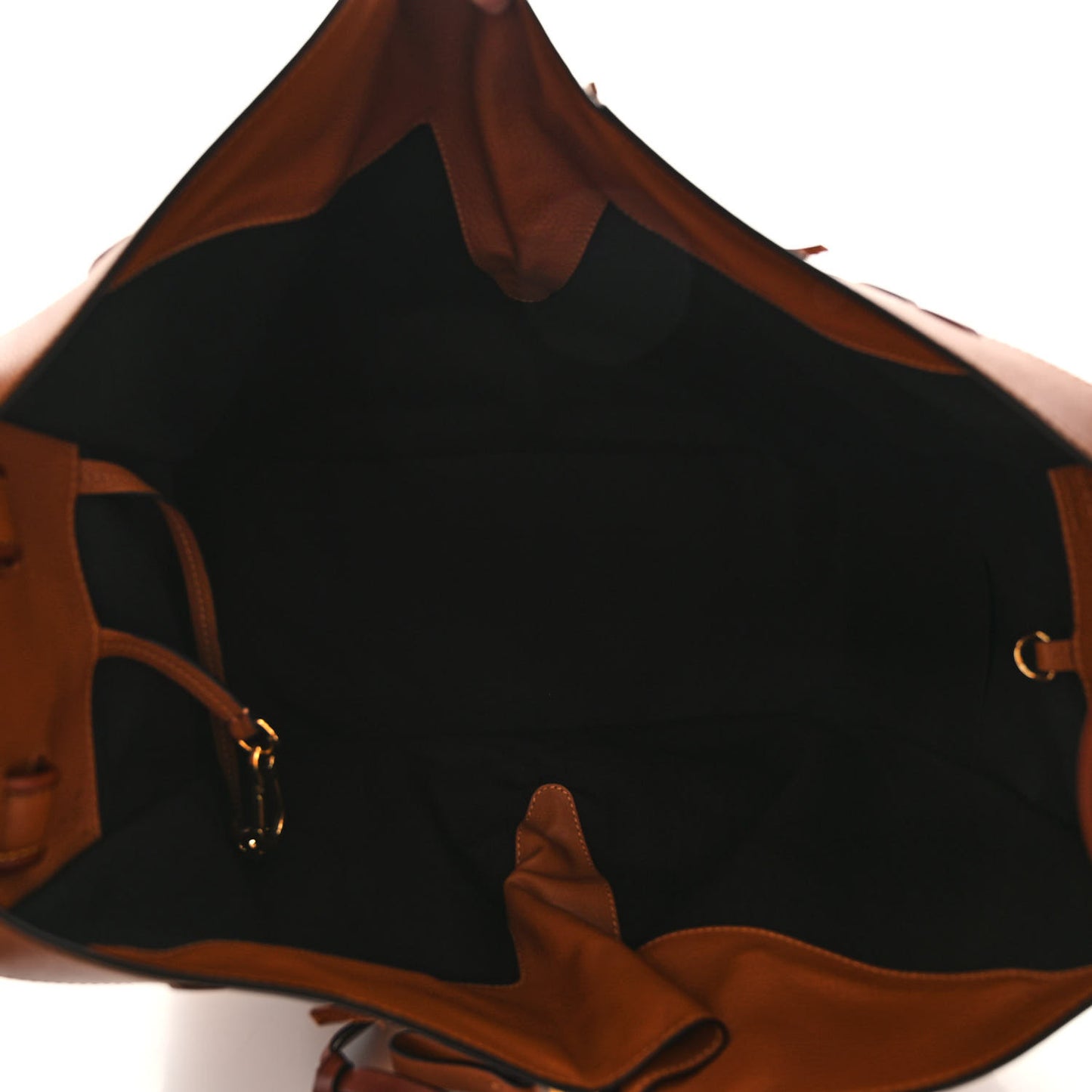 Grained Calfskin Medium Whipstitch Hammock Shoulder Bag Tan
