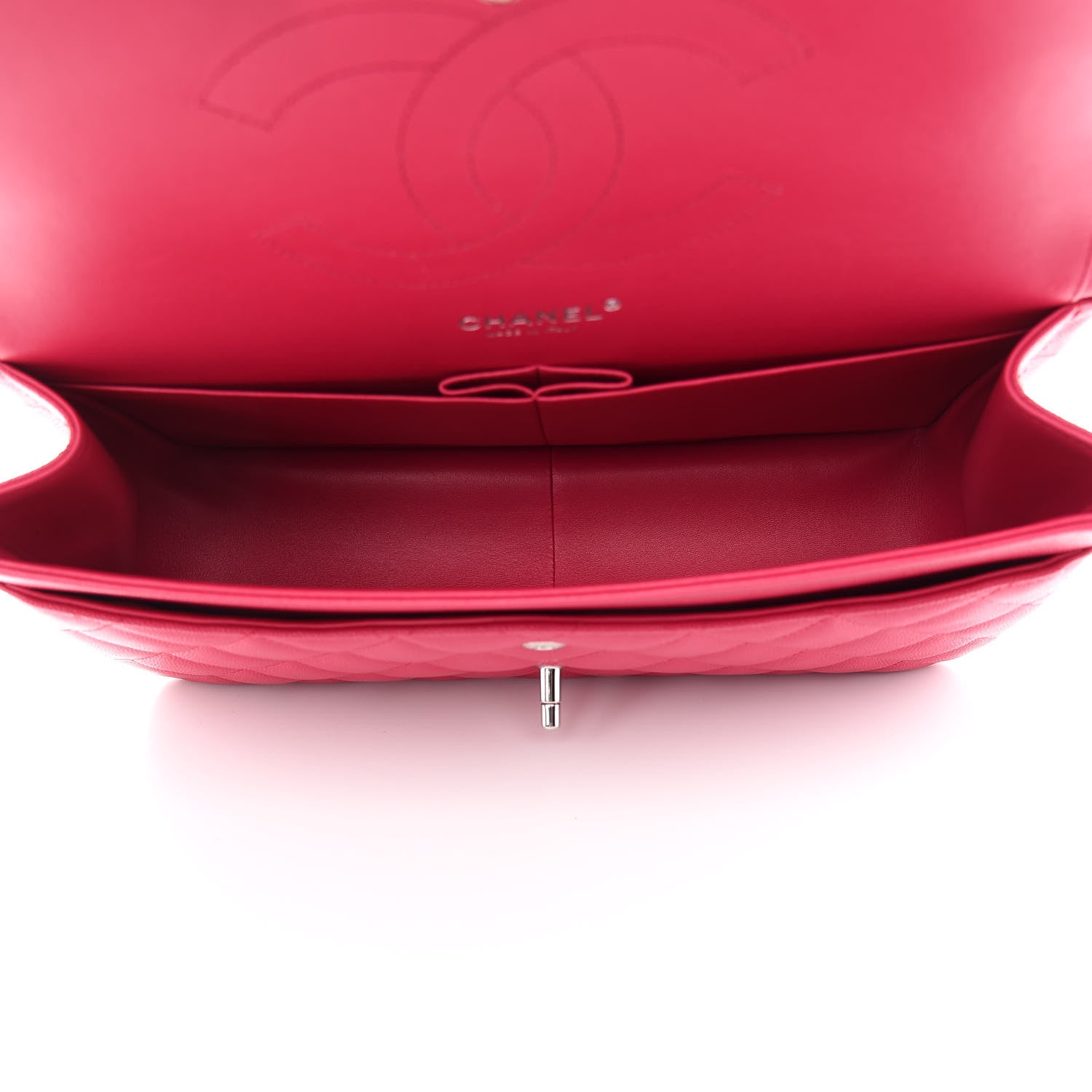 Chanel Caviar Quilted Jumbo Double Flap Dark Pink 5 of 9