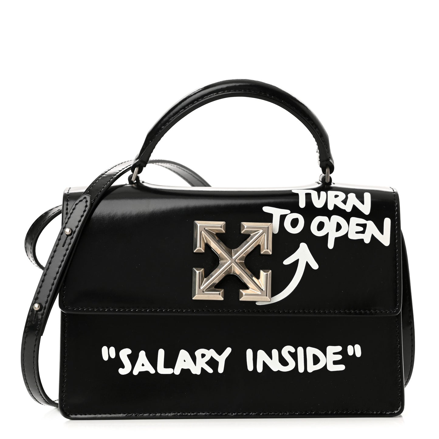 Calfskin Salary Jitney 1.4 Shoulder Bag Black