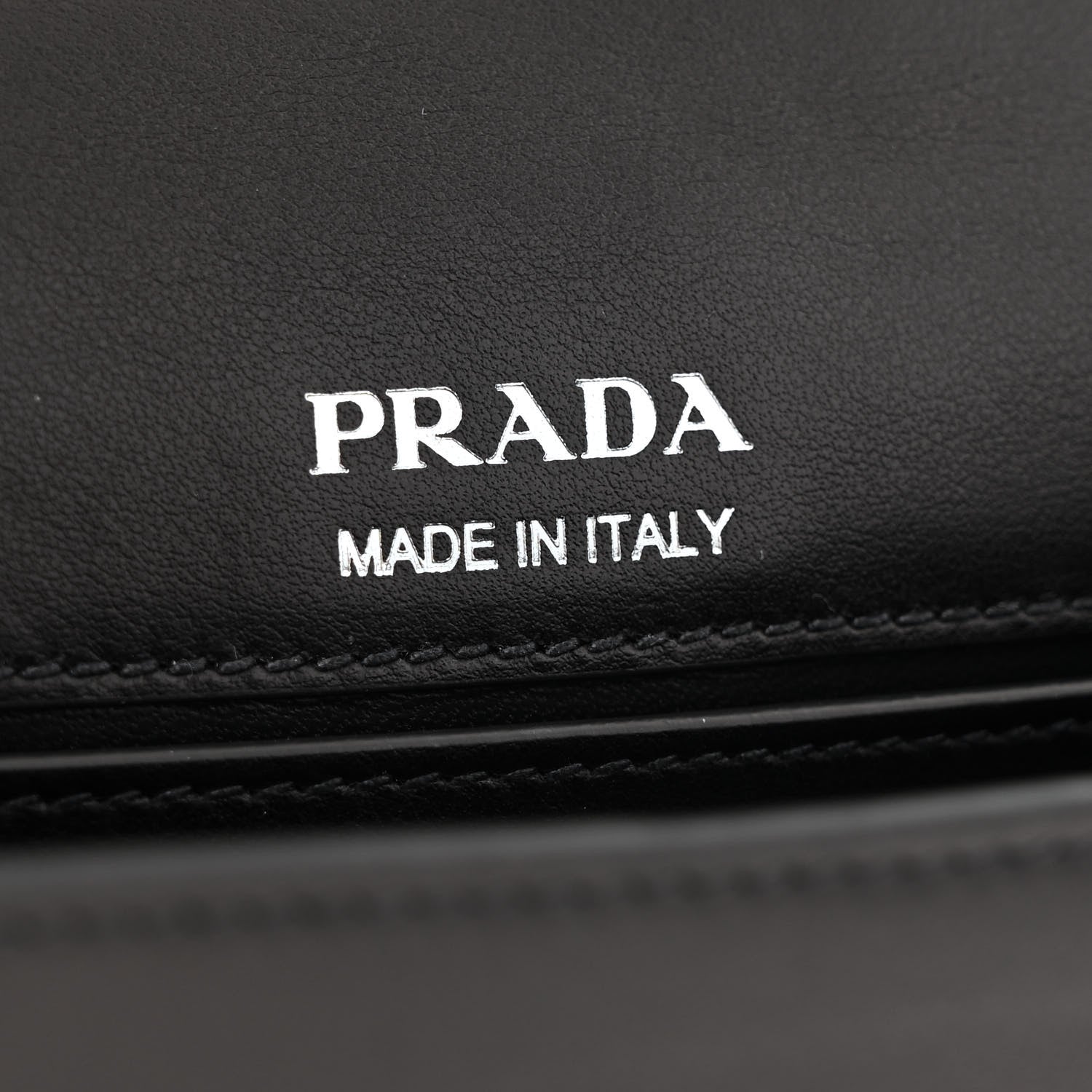 Prada City Calf Cocco Crystal Embellished Ribbon Bag Black 6 of 12