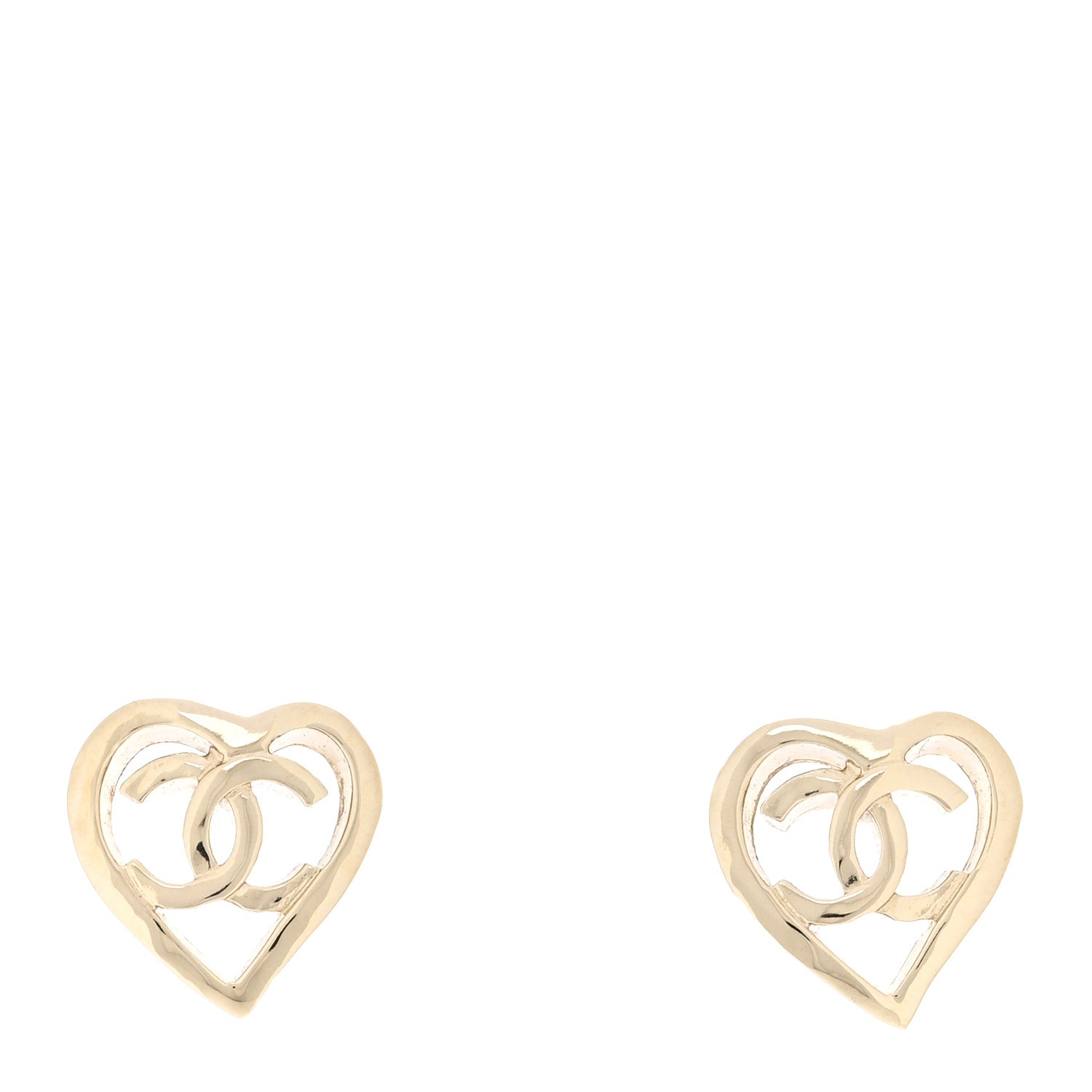 Chanel Metal CC Heart Coco In Love Earrings Gold 1748733 – FASHIONPHILE