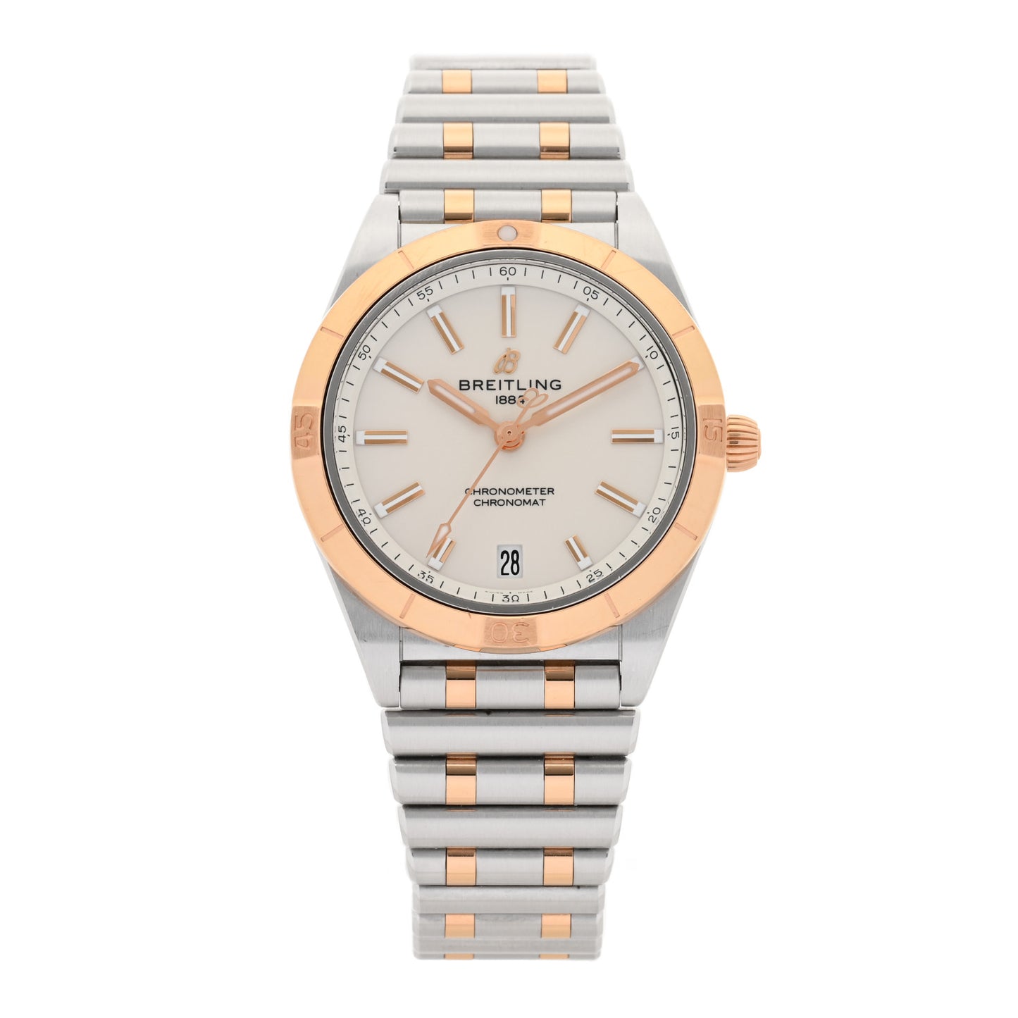 Stainless Steel 18K Rose Gold 36mm Chronomat Automatic Watch U10380