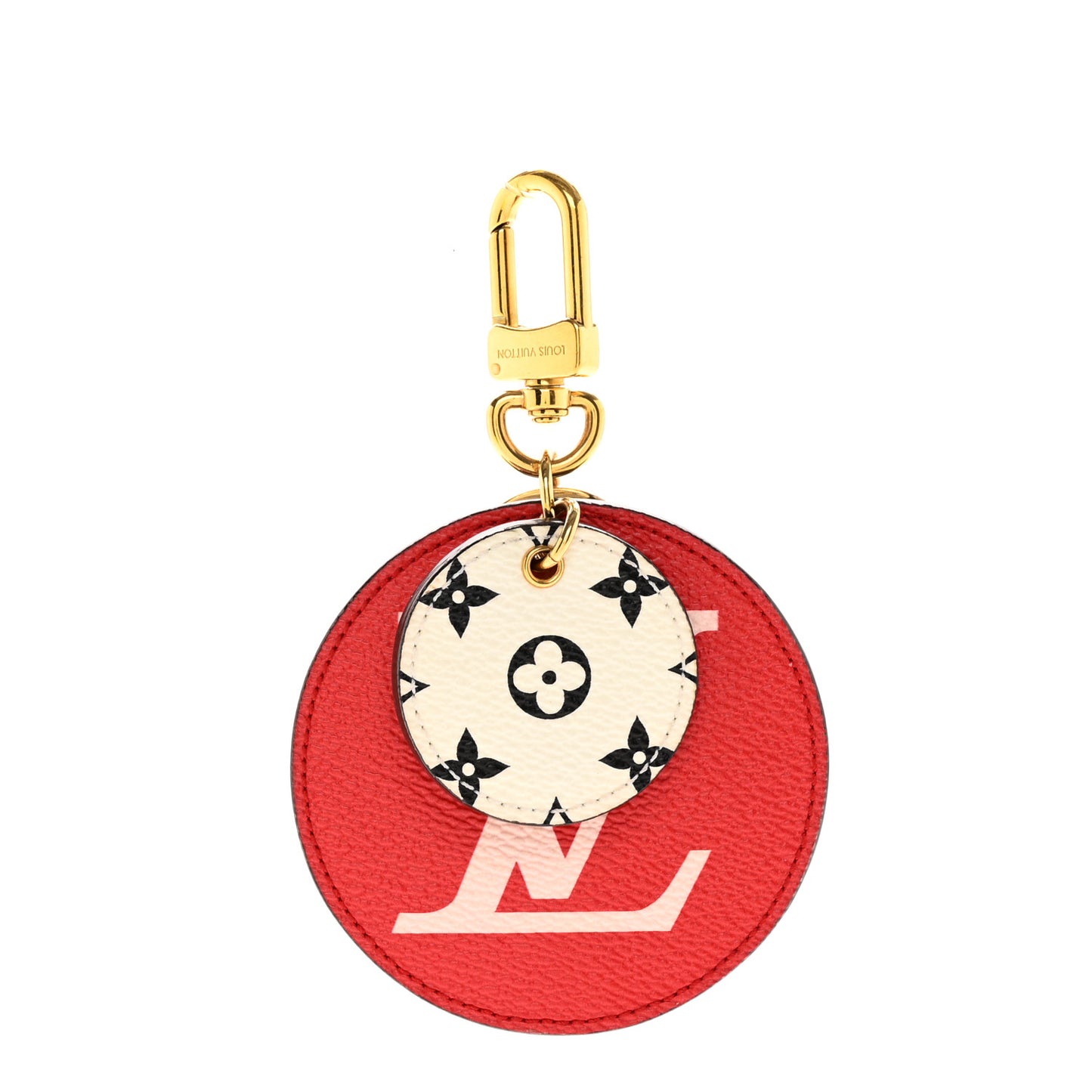 Monogram Giant Bag Charm Key Holder Rouge