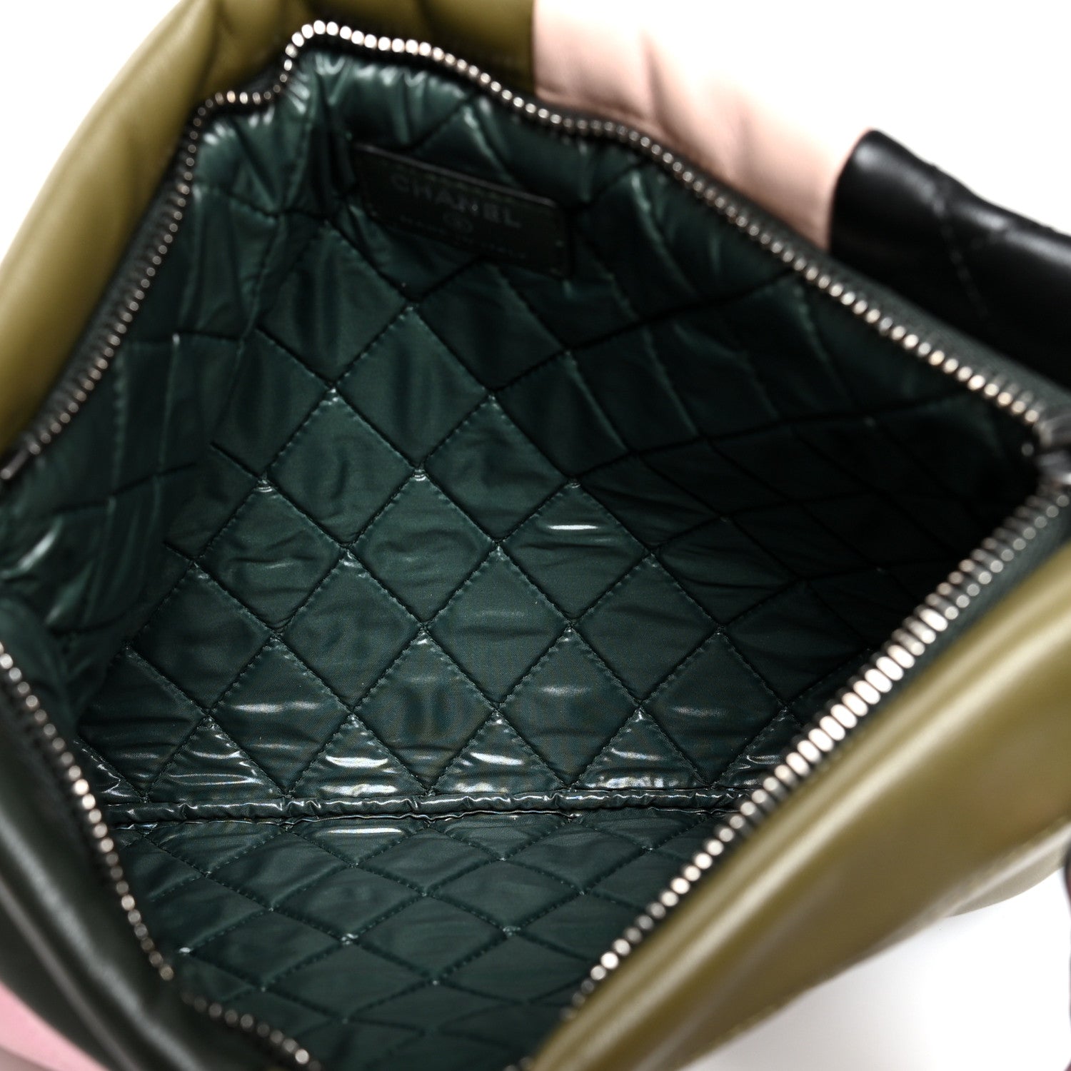 Chanel Lambskin Patchwork Large Cosmetic Case Multicolor 5 of 13