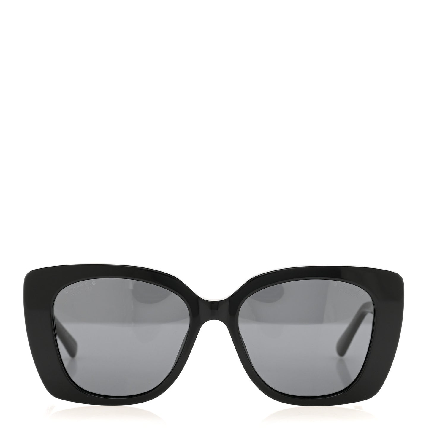 Acetate Strass Square Sunglasses 5422-B Black