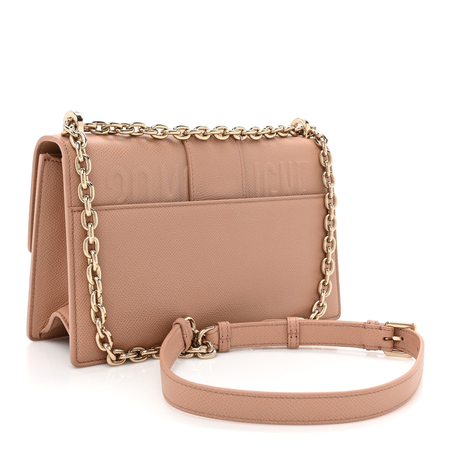 Christian Dior Grained Calfskin 30 Montaigne East West Chain Flap Bag Blush 3 of 13