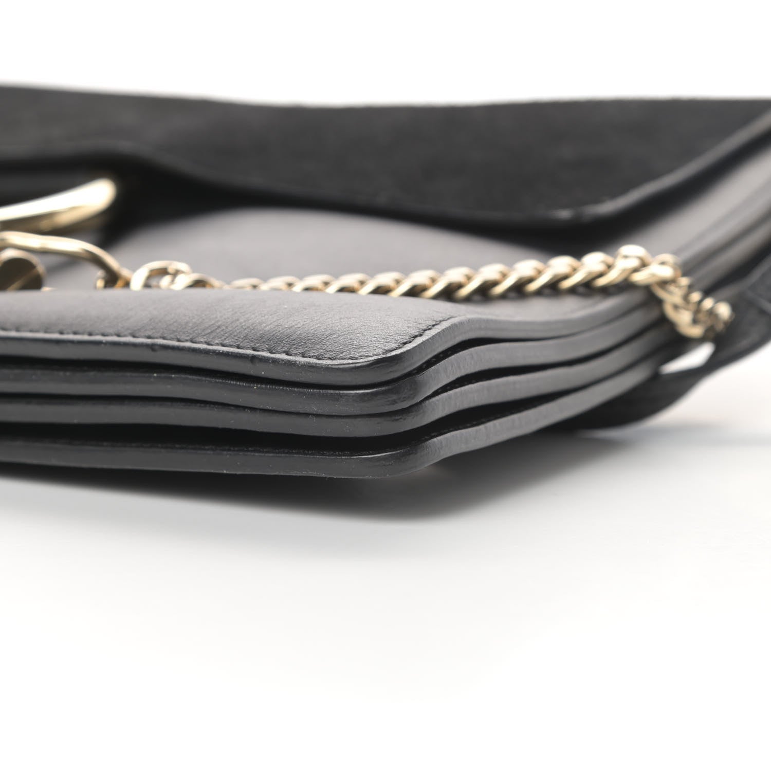 Chloe Suede Calfskin Medium Faye Shoulder Bag Black 10 of 17