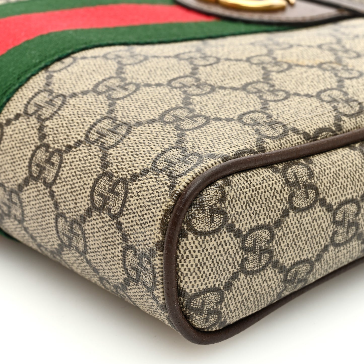 GG Supreme Monogram Web Small Ophidia Messenger Bag Brown