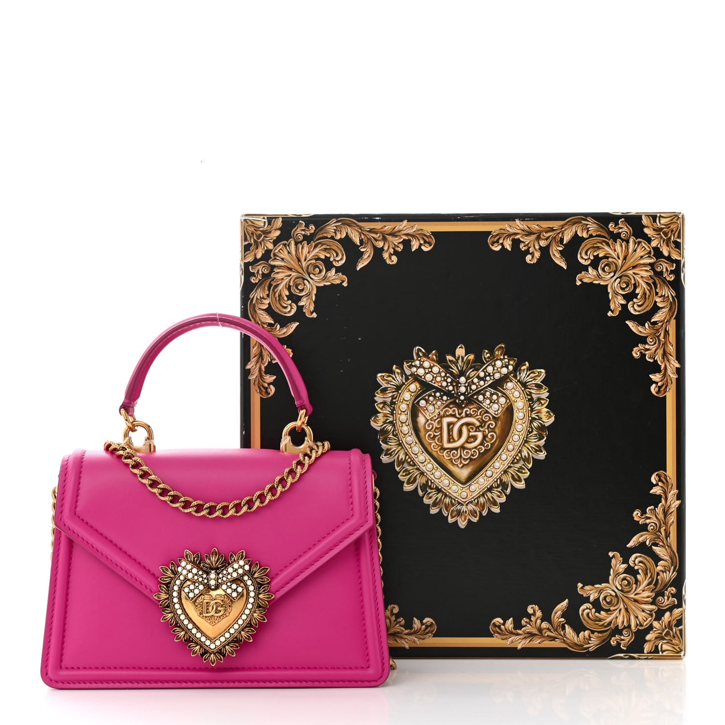 Smooth Calfskin Small Devotion Envelope Top Handle Bag Pink