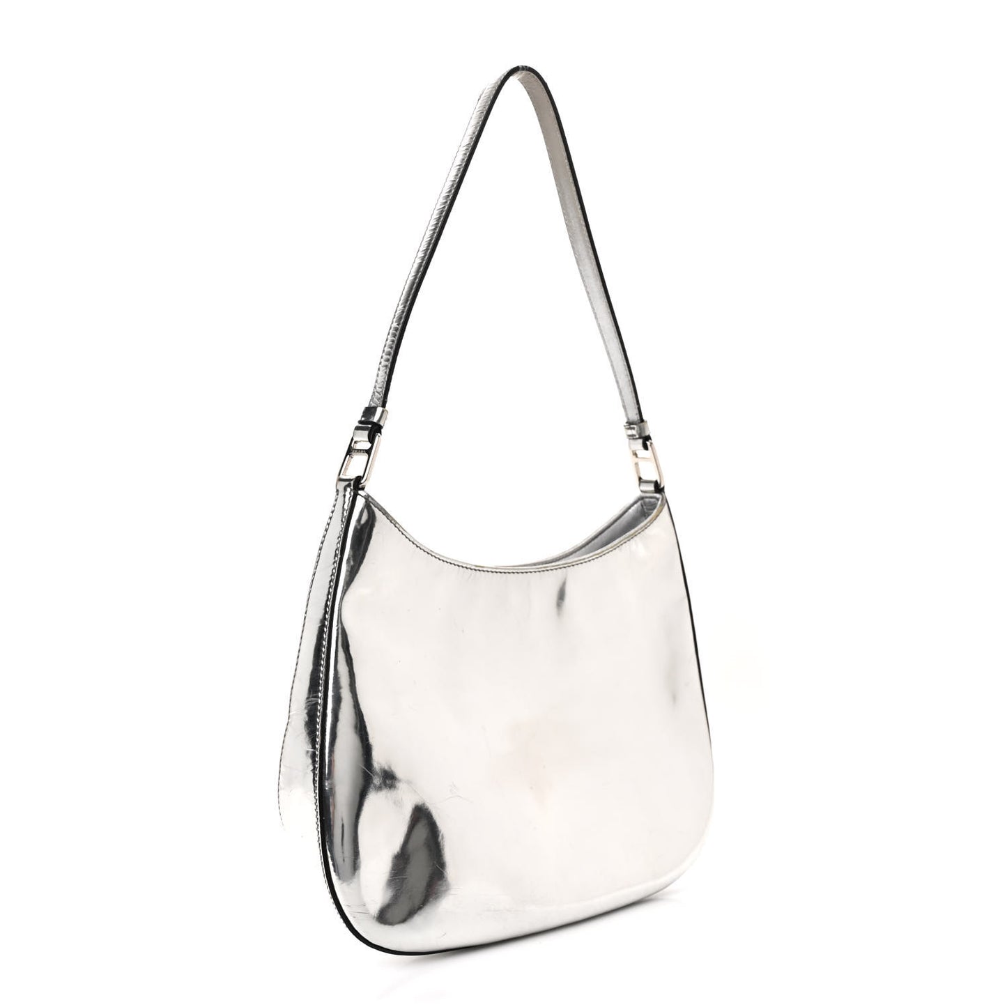 Spazzolato Cleo Shoulder Bag Argento