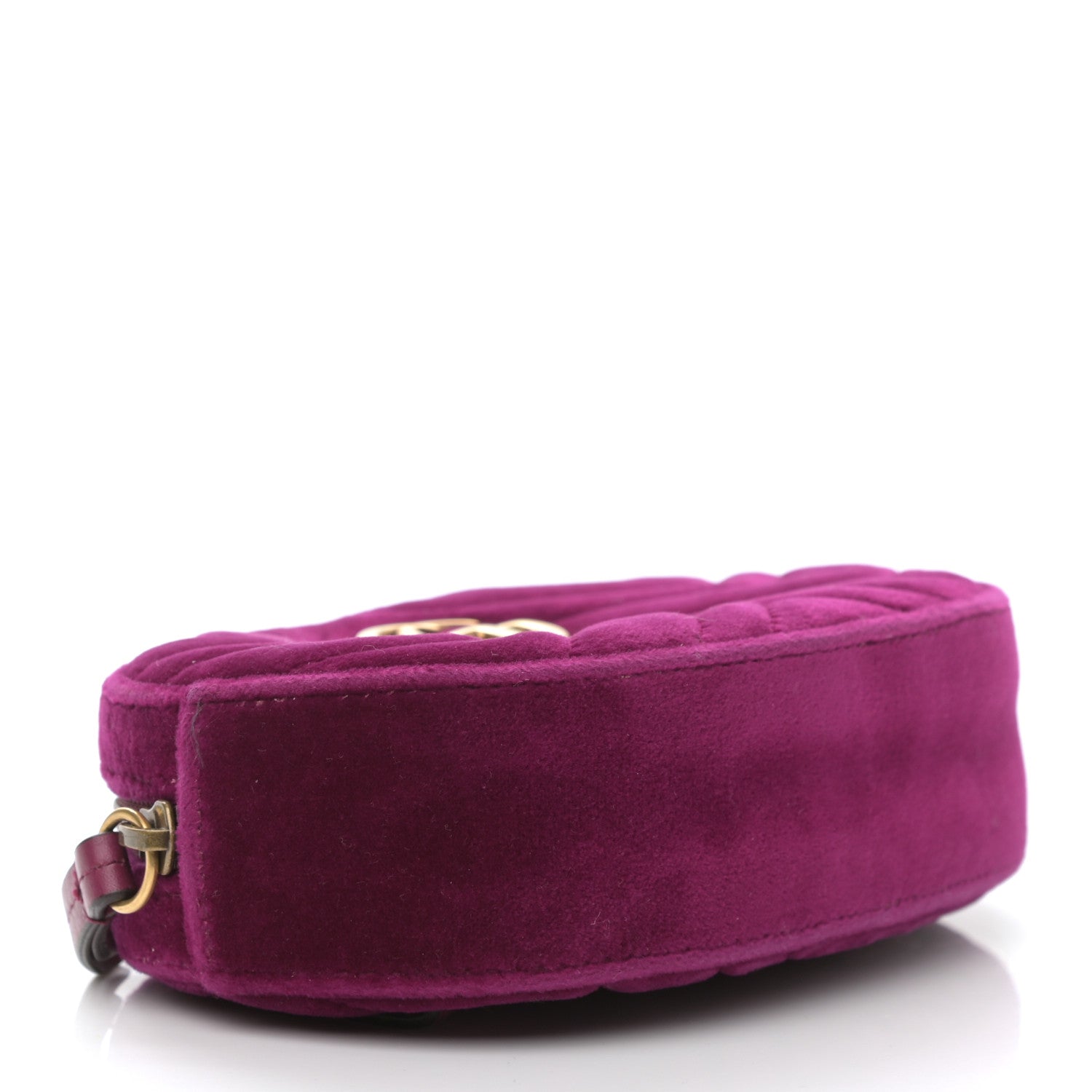 Gucci Velvet Matelasse GG Marmont Belt Bag 75 30 Fuchsia Violet Cyclamen 4 of 10