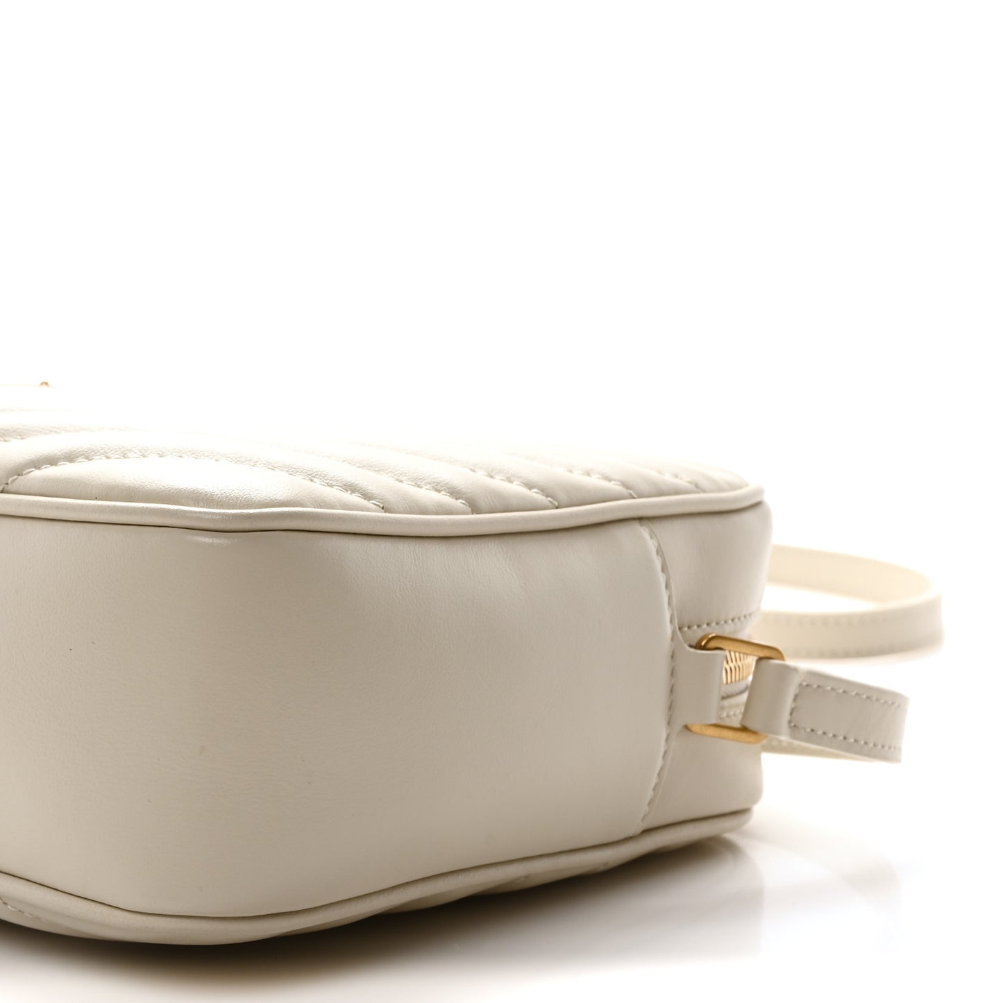 Calfskin Matelasse Monogram Lou Camera Bag Crema Soft