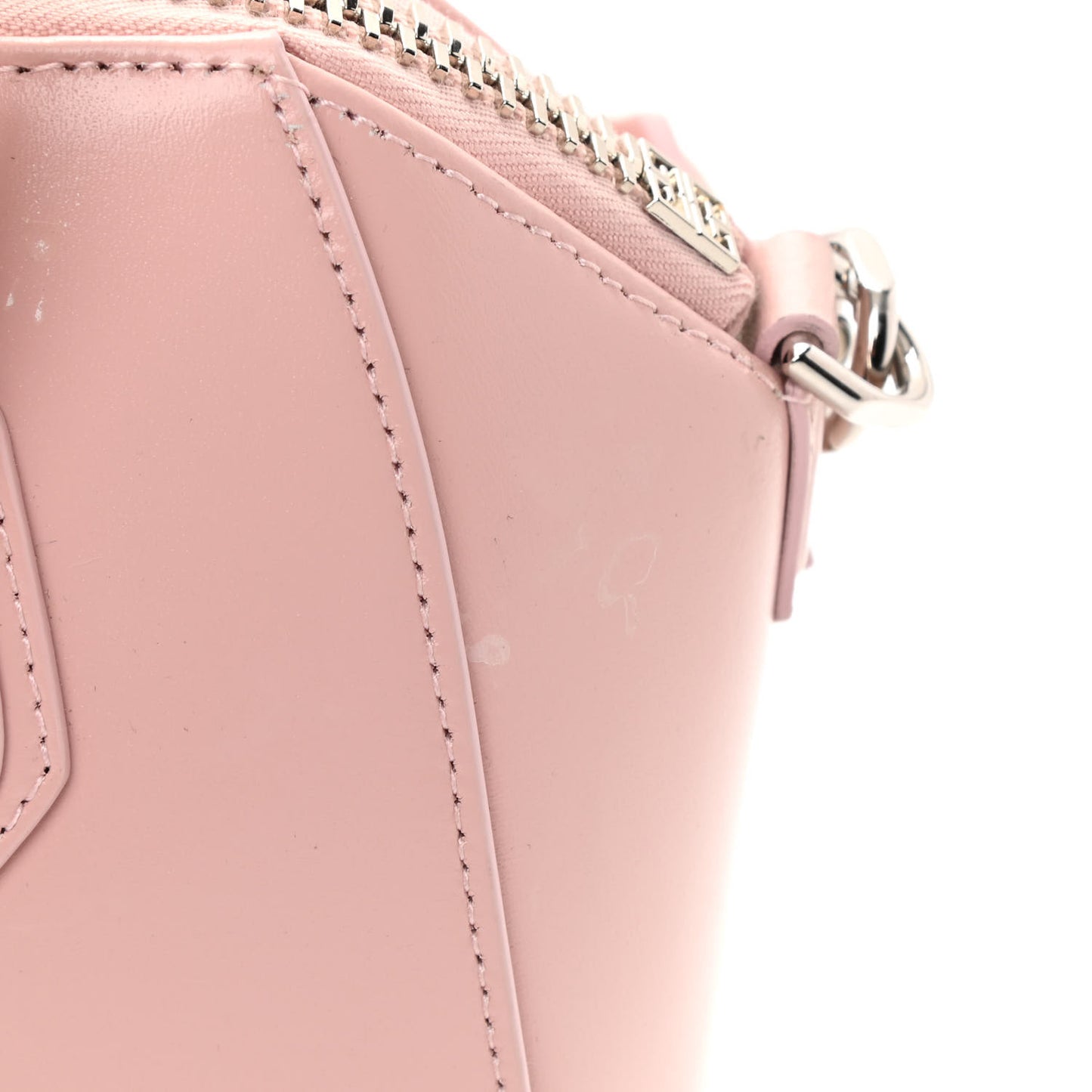 Box Calfskin Mini Heart Antigona Top Handle Bag Blush Pink