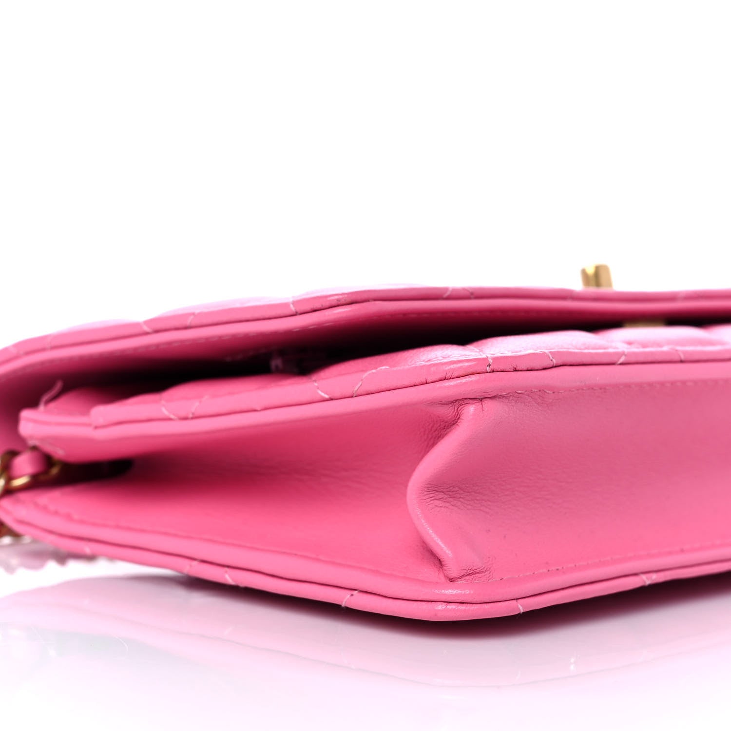 Chanel Lambskin Quilted CC Pearl Crush Wallet on Chain WOC Pink 9 of 11
