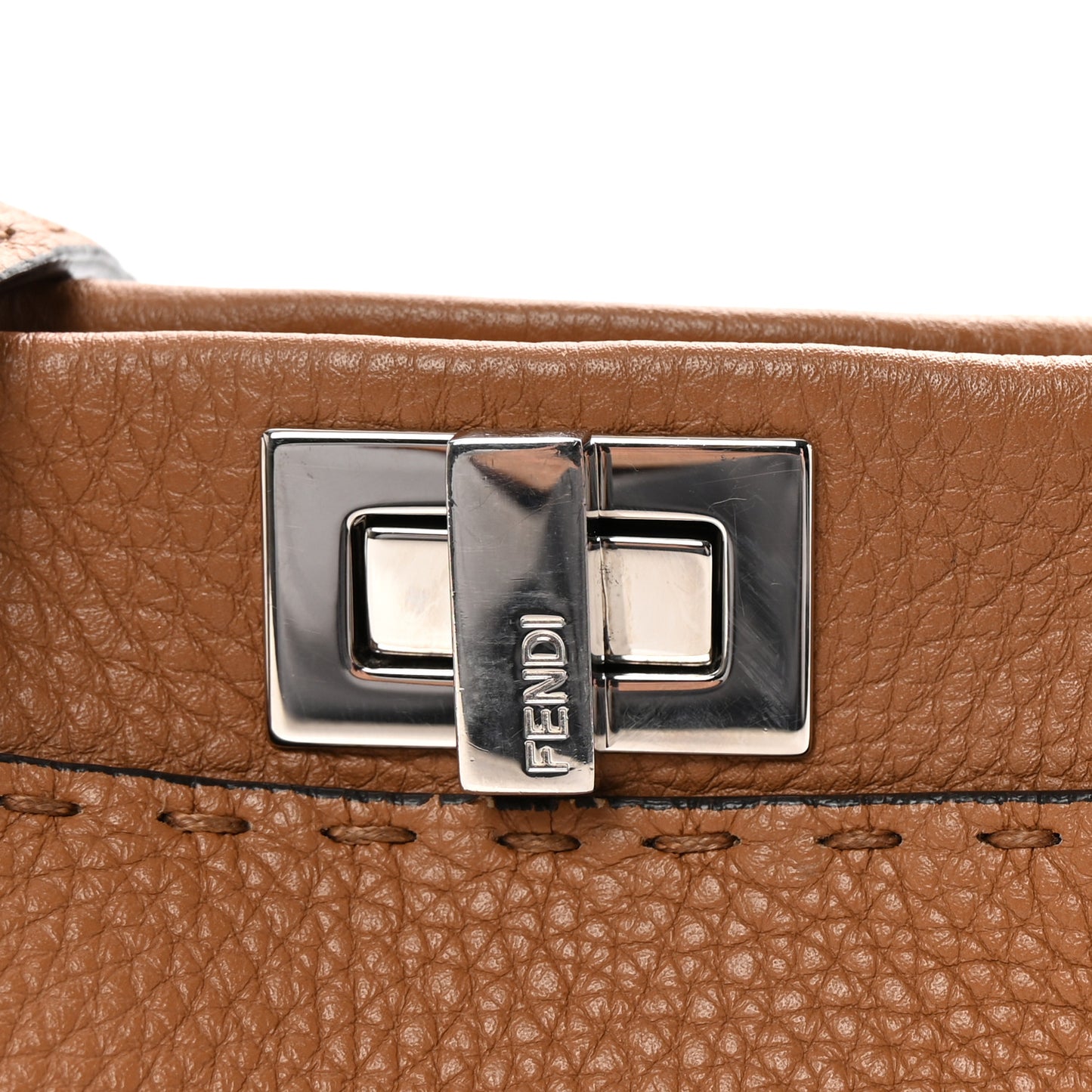 Cuoio Romano Selleria Bi-Color Mini Peekaboo Iconic Satchel Mou Milk