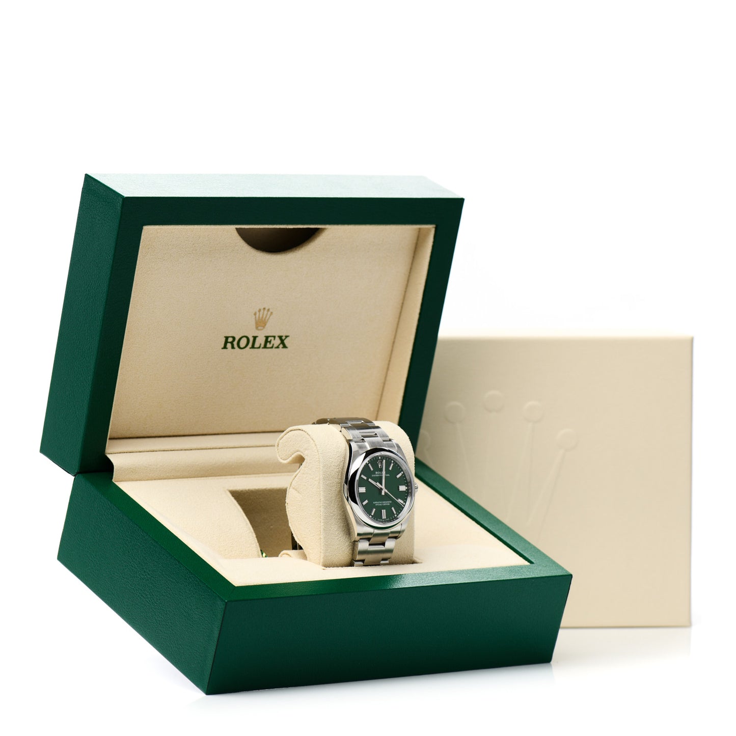 Stainless Steel 36mm Oyster Perpetual Watch Green 126000